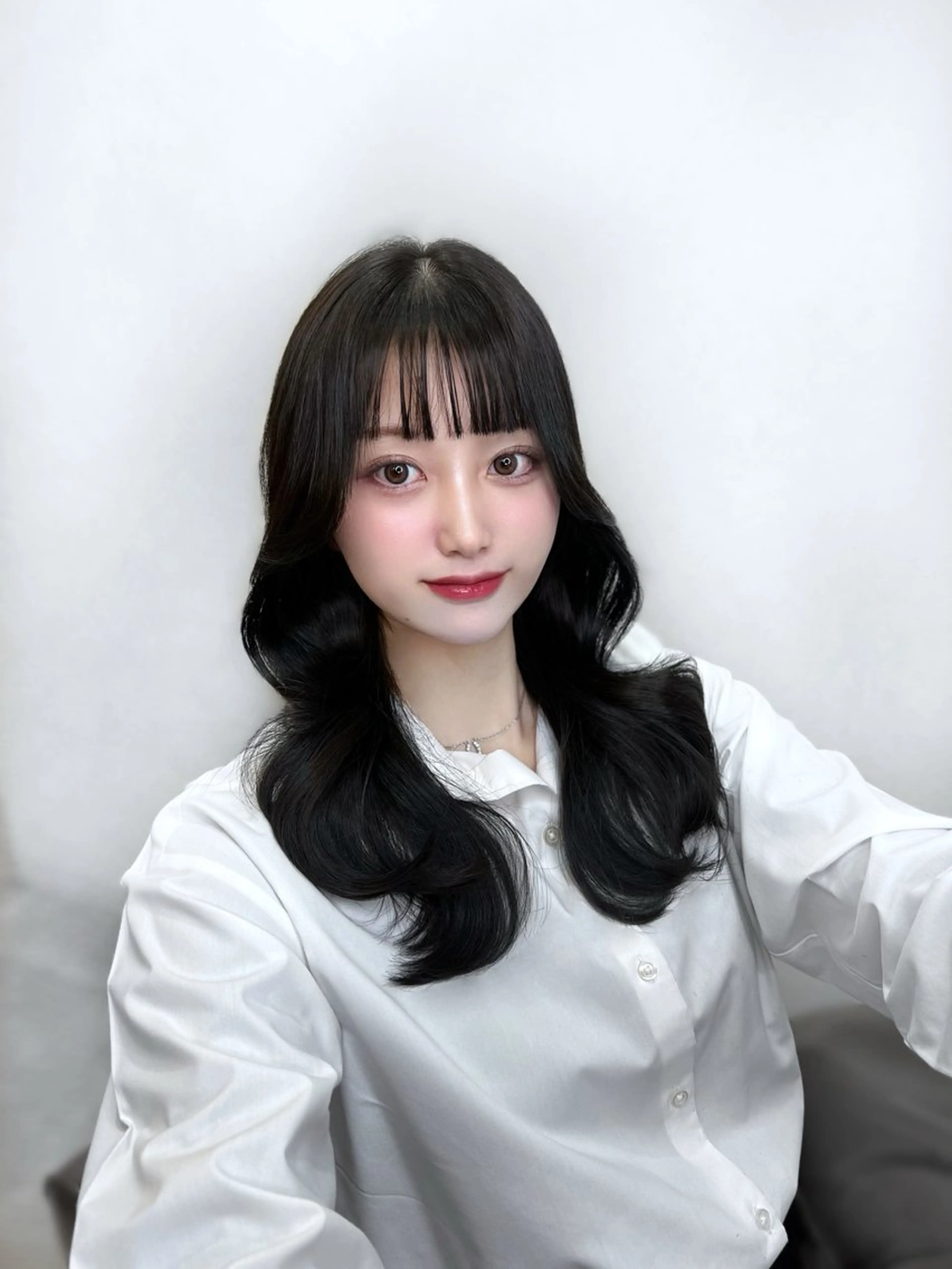 ロング ヘアアレンジ 韓国風ヘア レイヤーカット ワンホンレイヤー 🏅韓国ヘア/新宿/ レイヤー/KSukeのヘアスタイル