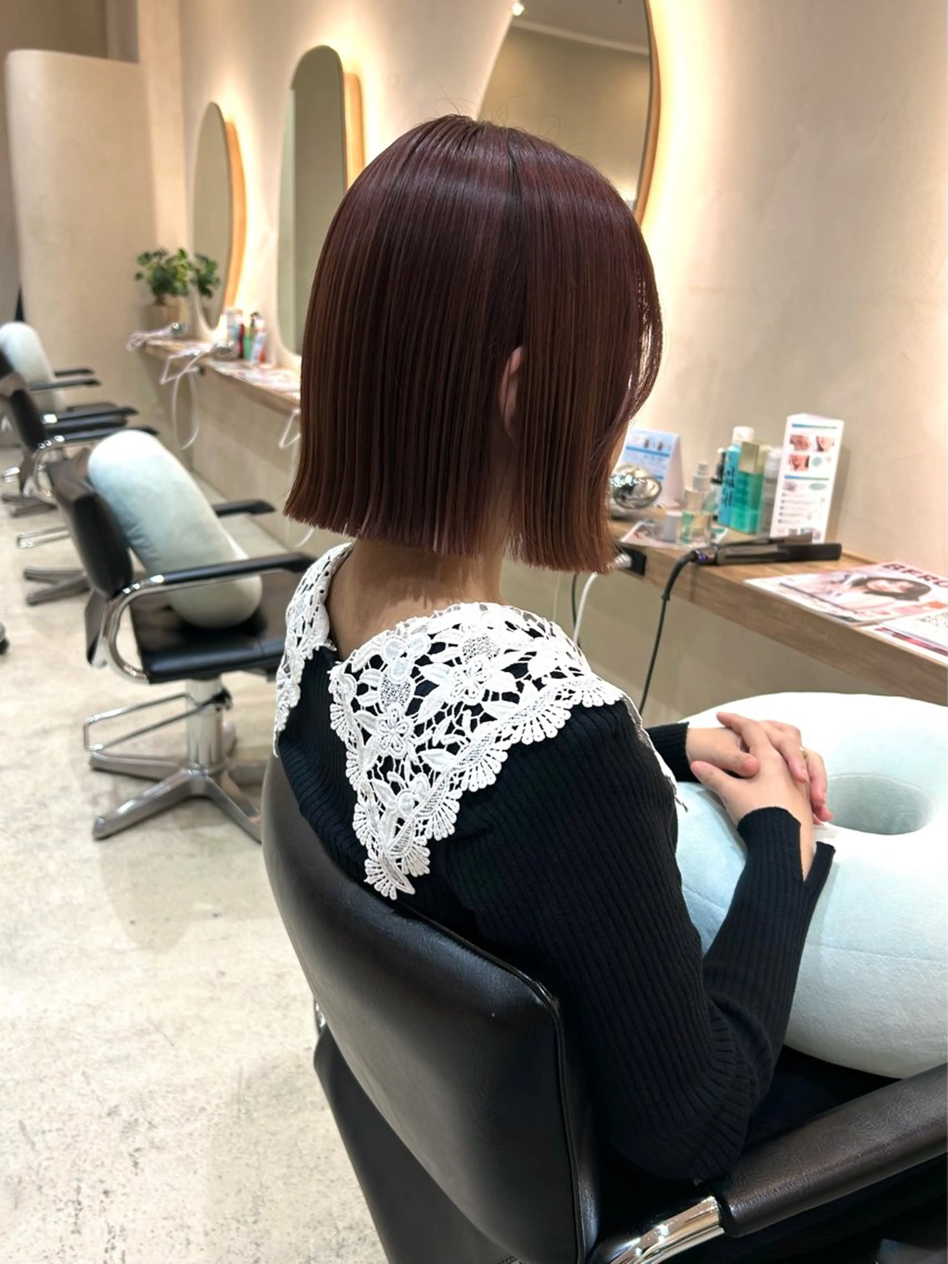 ショート カット ヘアカラー ボブ・レイヤーカット ／もえまる🌻のヘアスタイル