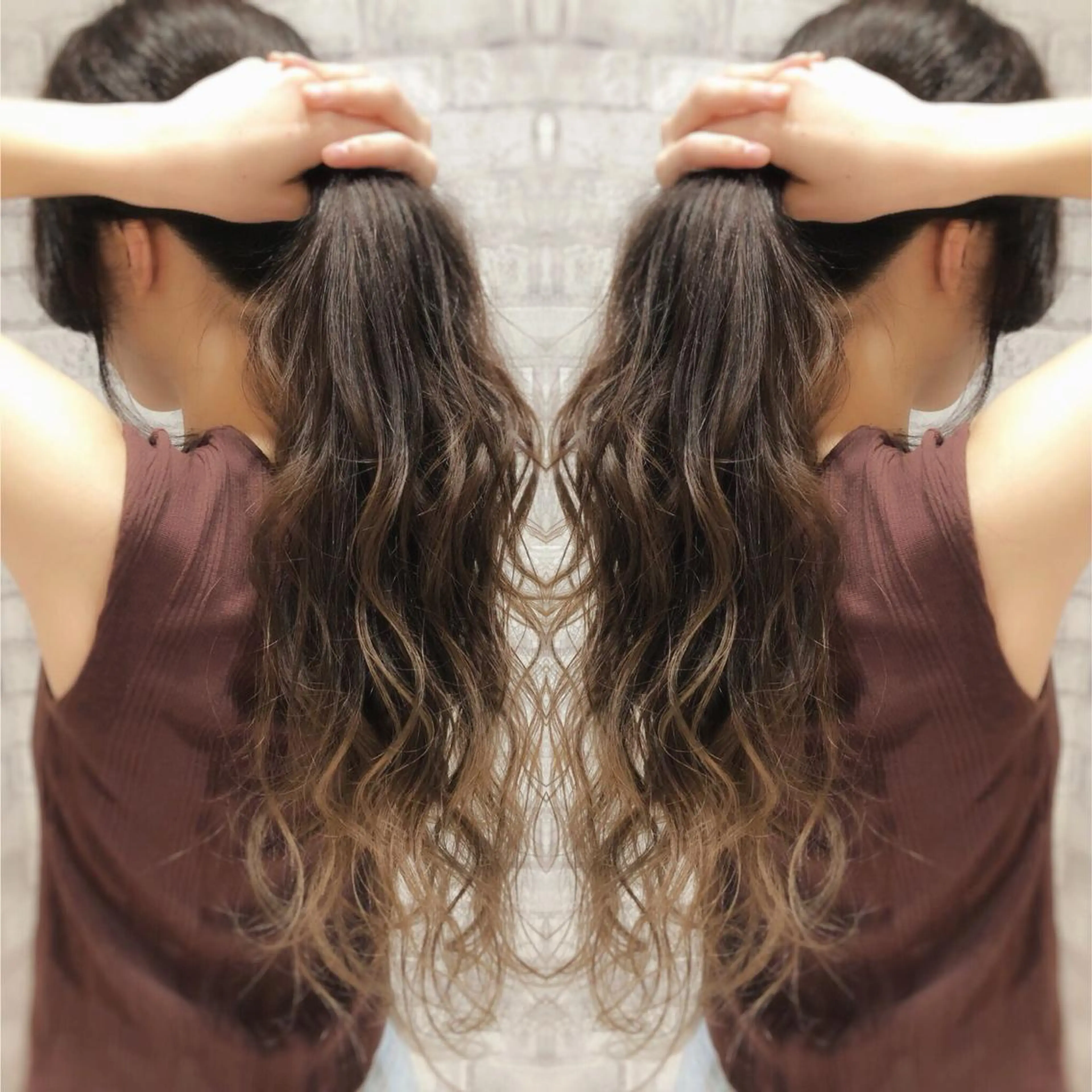 ロング カラー EARTH 越谷店のヘアスタイル