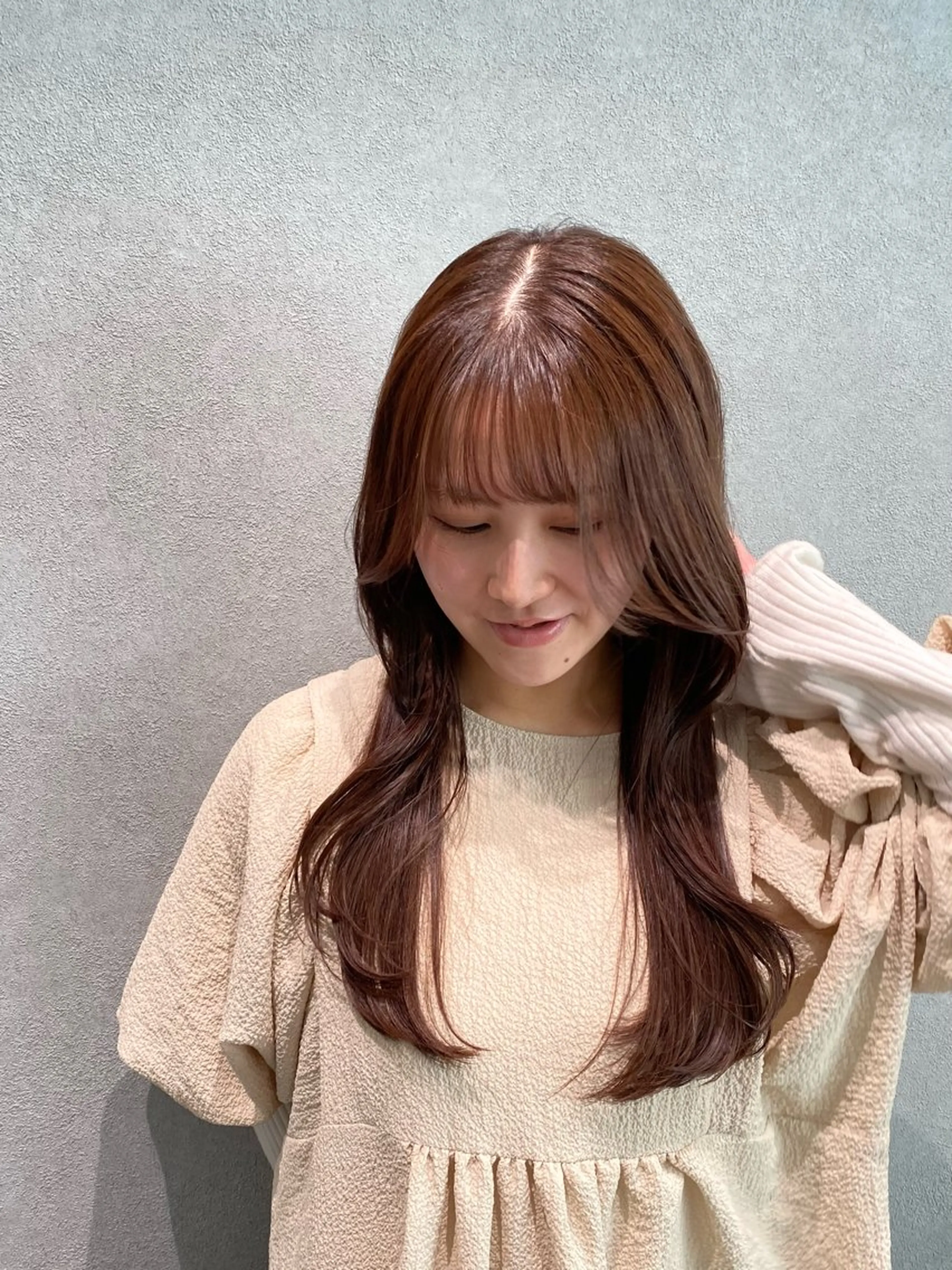 ロング カラー ベージュカラー ブラウンカラー ブラウンベージュ Chouette .ayakaのヘアスタイル