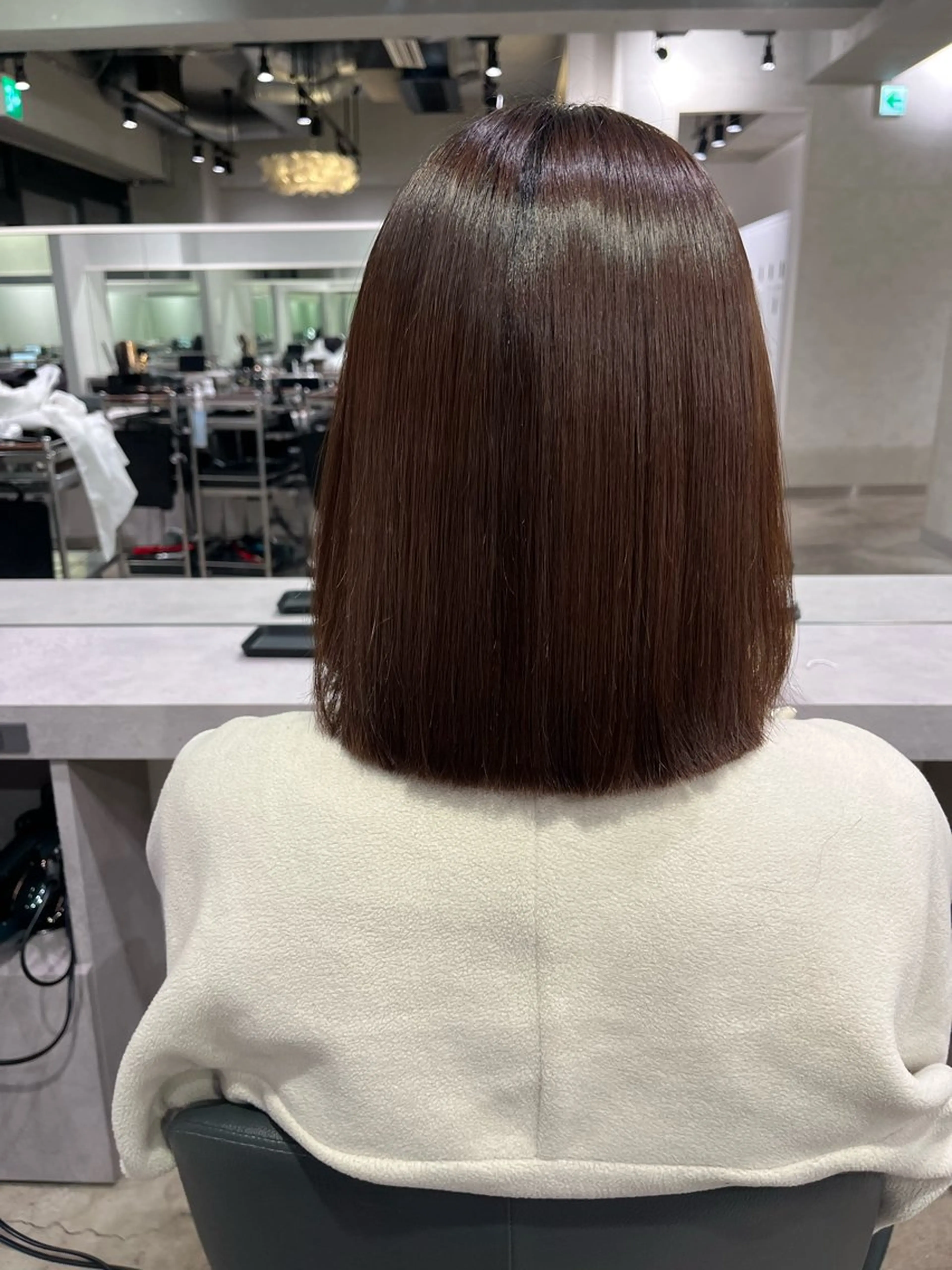 ミディアム パーマ 縮毛矯正 ストレートパーマ 韓国風レイヤー特化 いくたのヘアスタイル