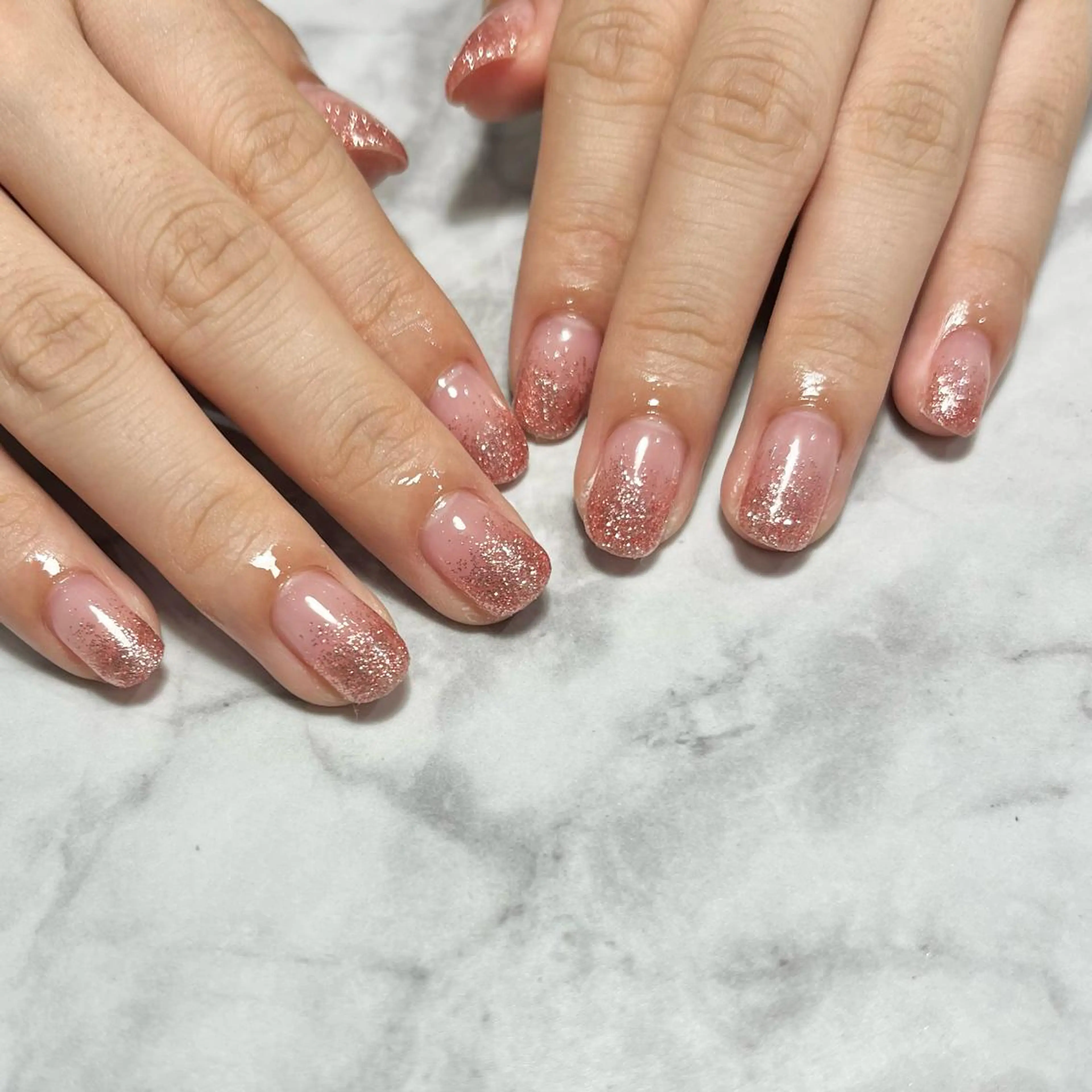 ネイル グラデーション ラメ(グリッター) ラメグラデーション ハンドネイル Nail salon MERKABAのネイルデザイン