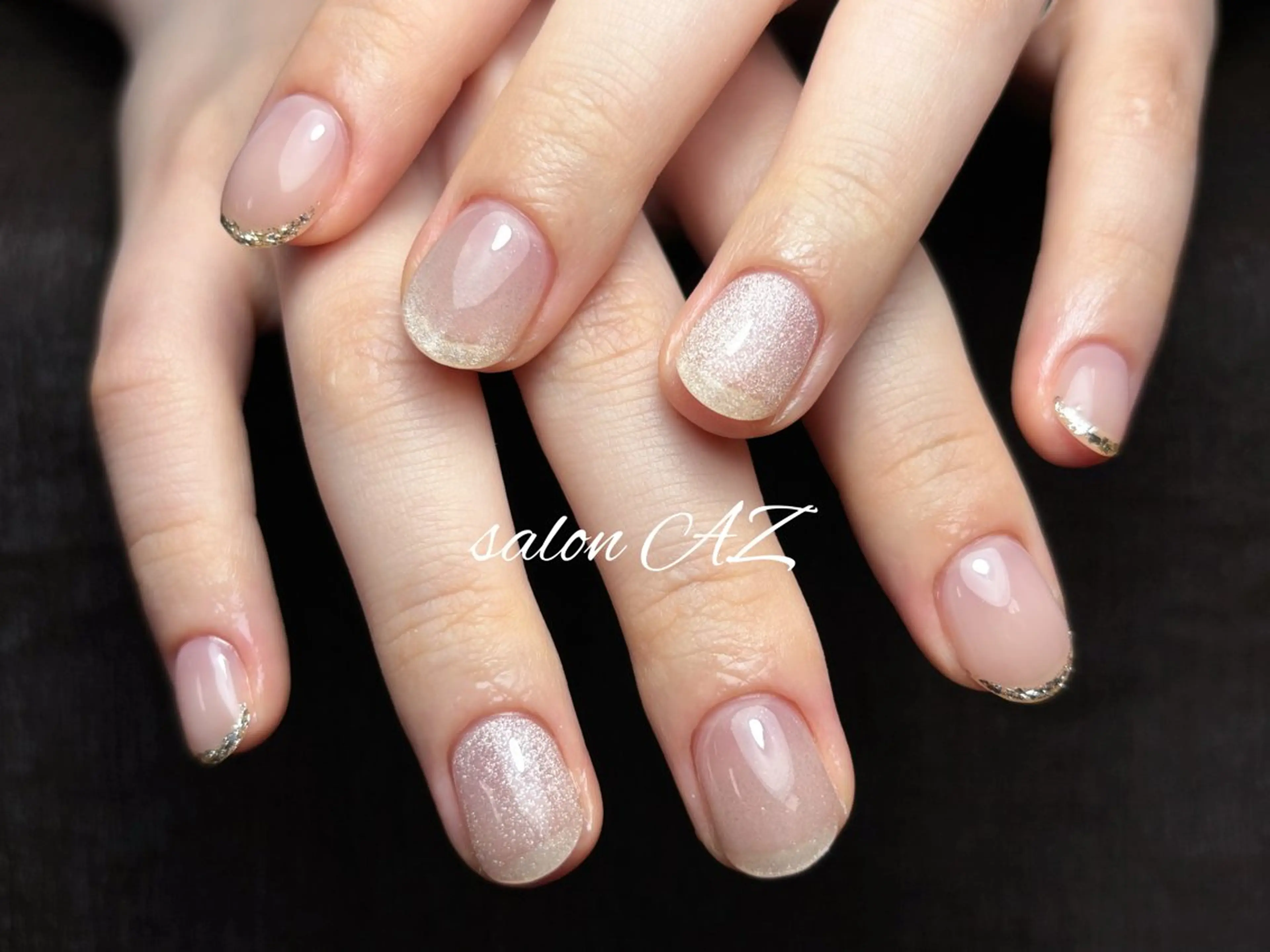 ネイル アートネイル 長さ出し フットネイル フレンチネイル ジェルネイル ハンドネイル salonAZ トップネイリストのネイルデザイン