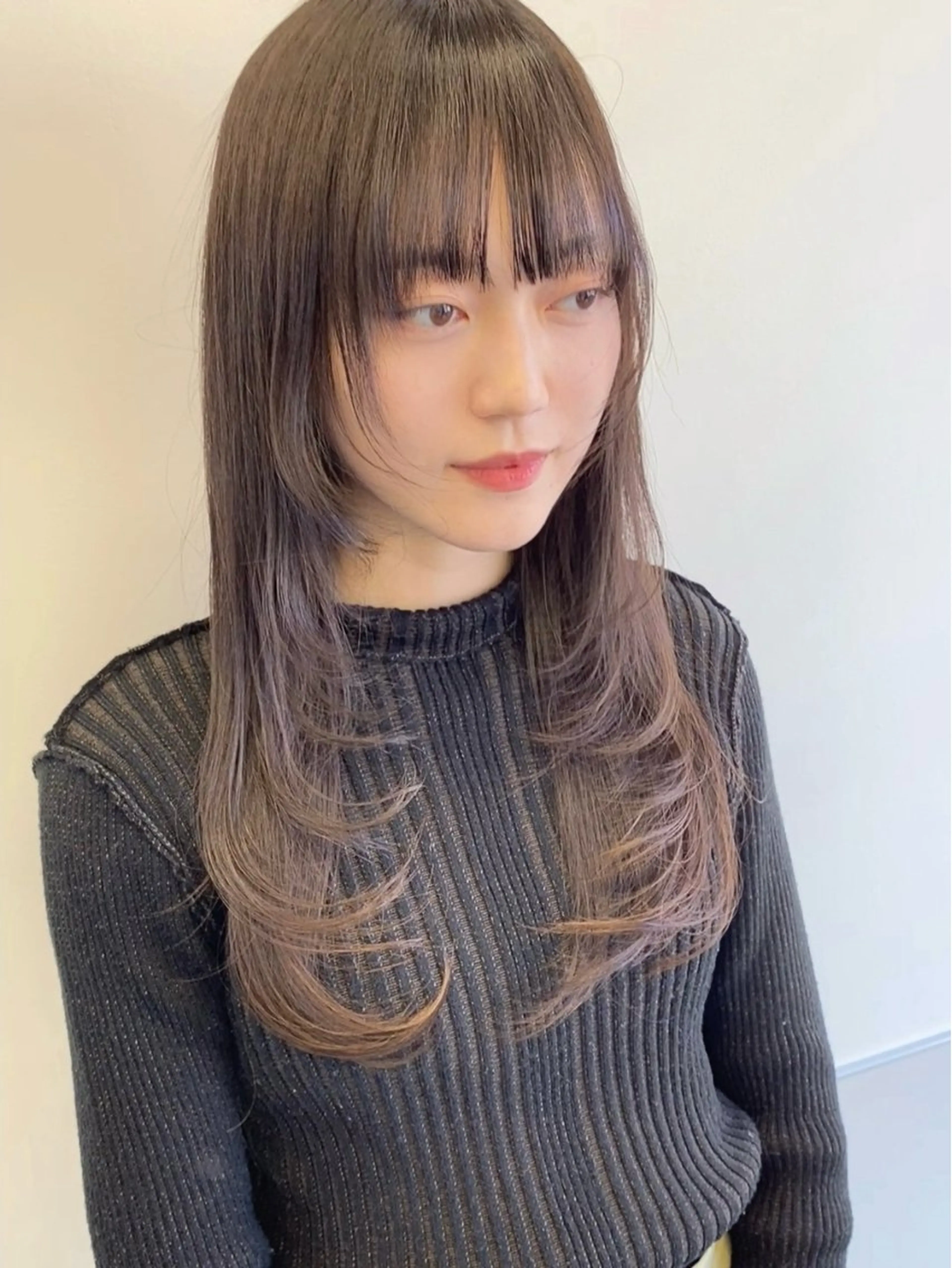 ロング レイヤーカット カット 縮毛矯正 トリートメント GO TODAY シェアサロン 町田店所属・韓国ヘア🇰🇷 スズキのヘアスタイル