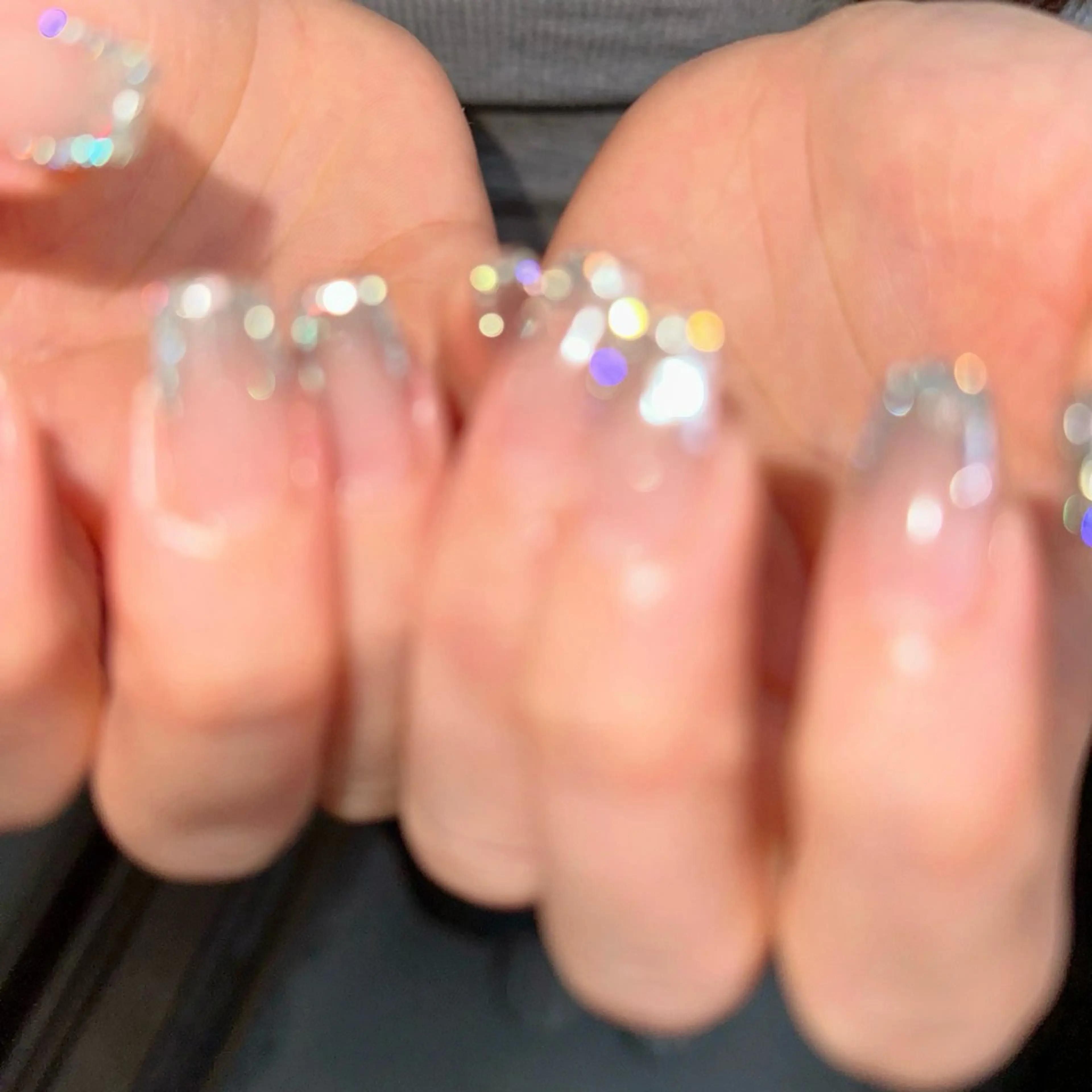 ネイル フラッシュネイル グラデーション 氷ネイル・うるうるネイル 韓国ネイル ラメ(グリッター) 🪞KAPE NAIL 🪞のネイルデザイン