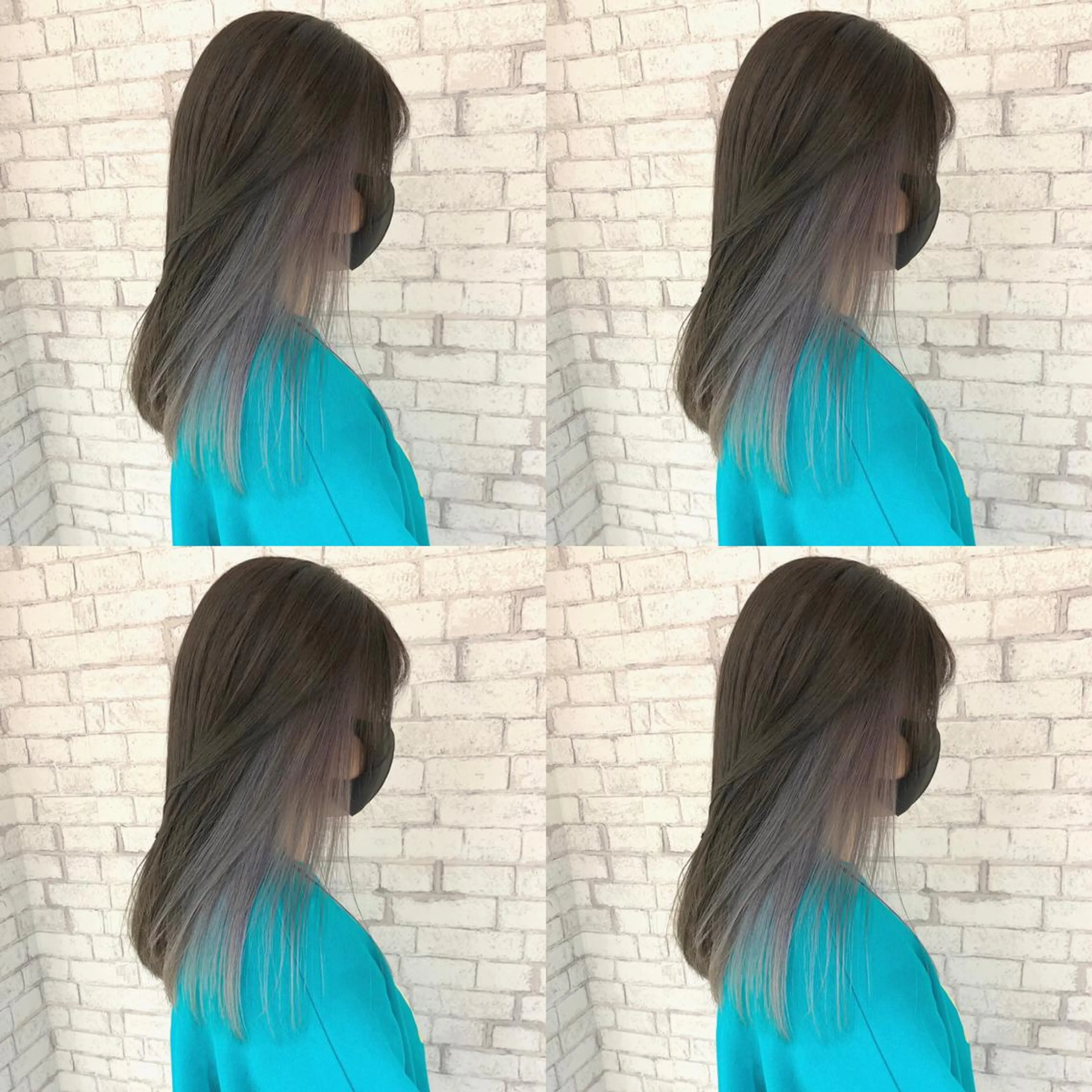 ミディアム カラー カット ヘアカラー ダメージレスカラー /透明感カラー 上長のヘアスタイル