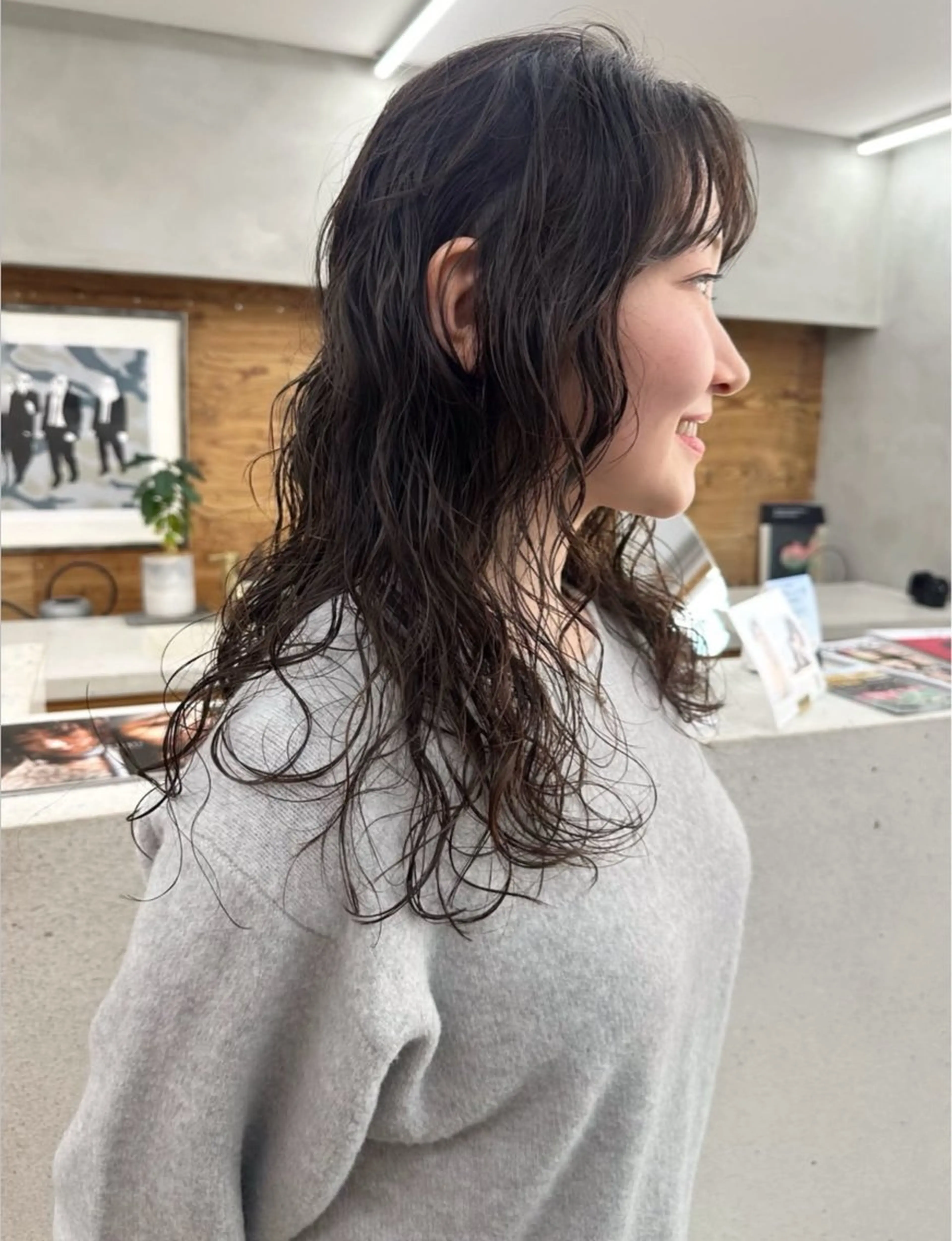 ロング パーマ レイヤーカット カット パーマ パーマ /レイヤー 榛地渉馬 /矢場町のヘアスタイル