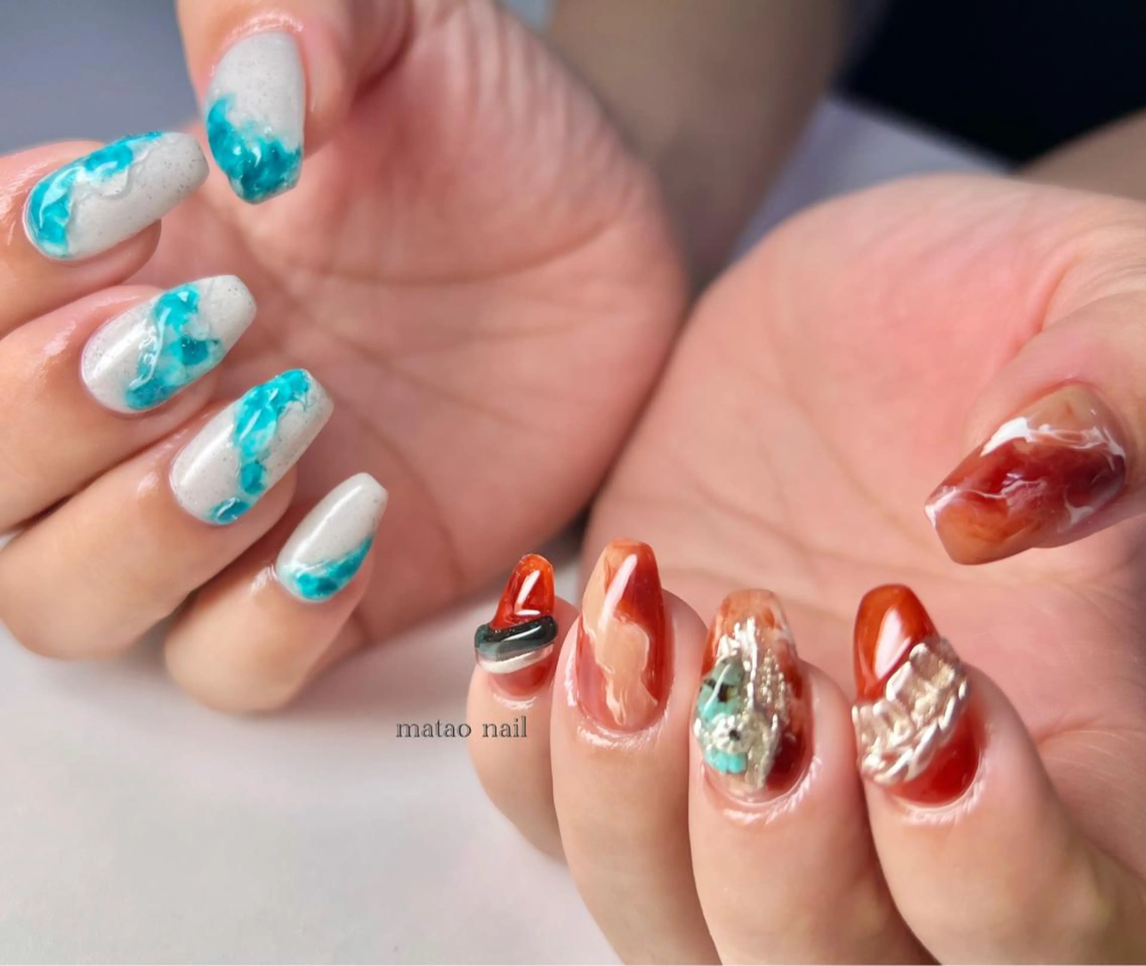 ネイル 持ち込み ハンドネイル フットネイル matao nailのネイルデザイン