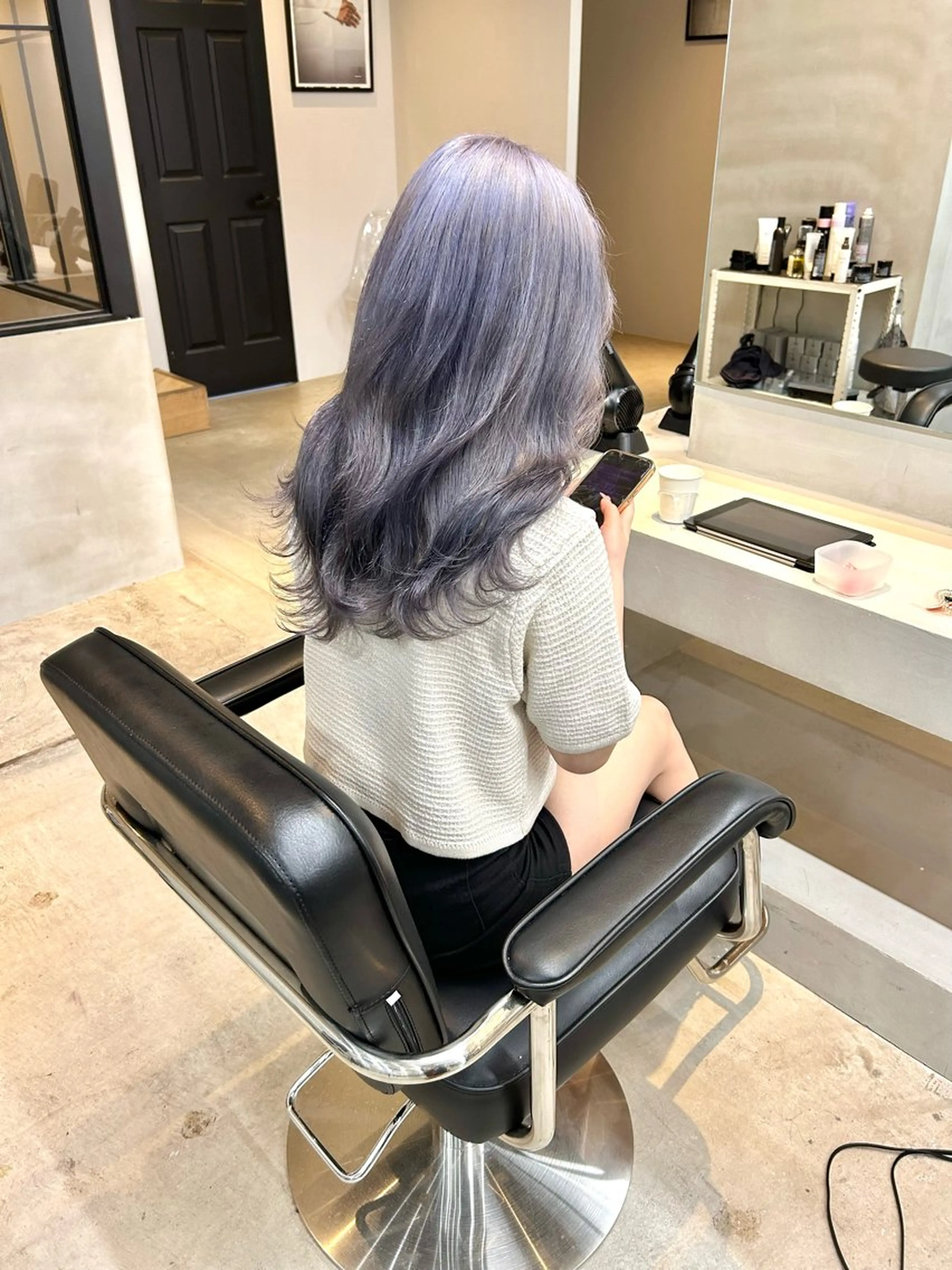 ミディアム カラー ヘアカラー mood tatemachiのヘアスタイル