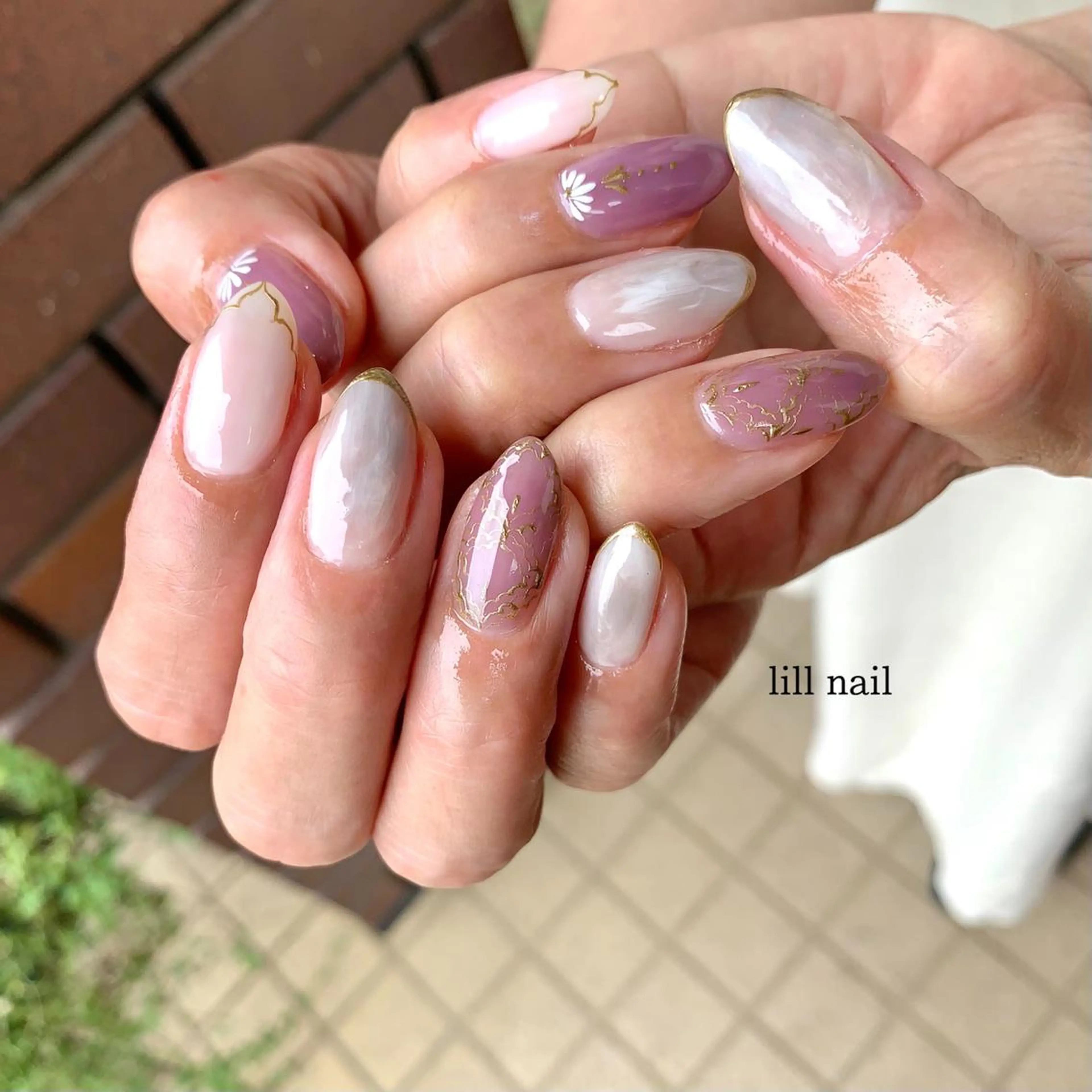 セミロング pllia beautyのネイルデザイン