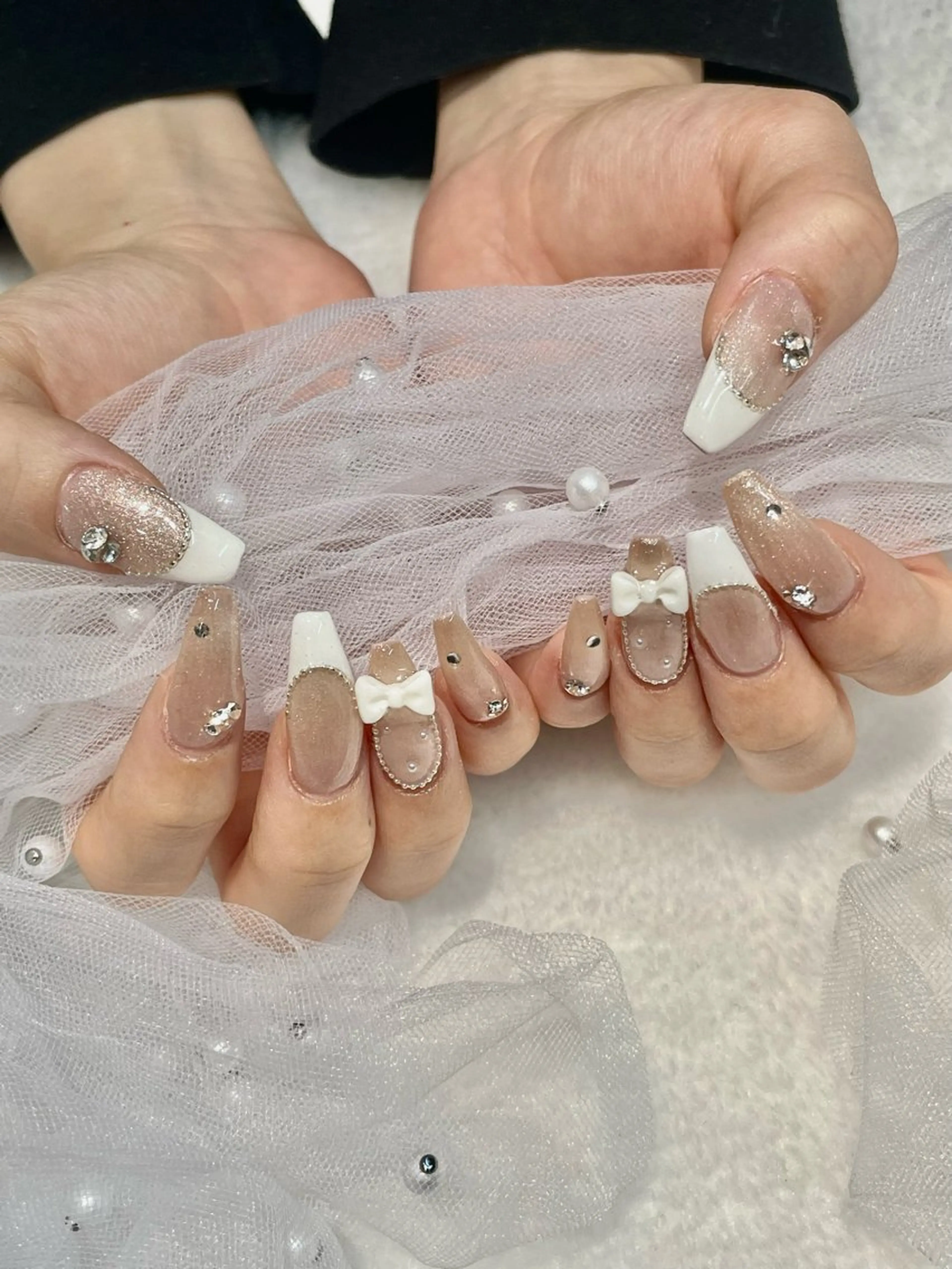ネイル フレンチネイル ハンドネイル I-nail Moeのネイルデザイン