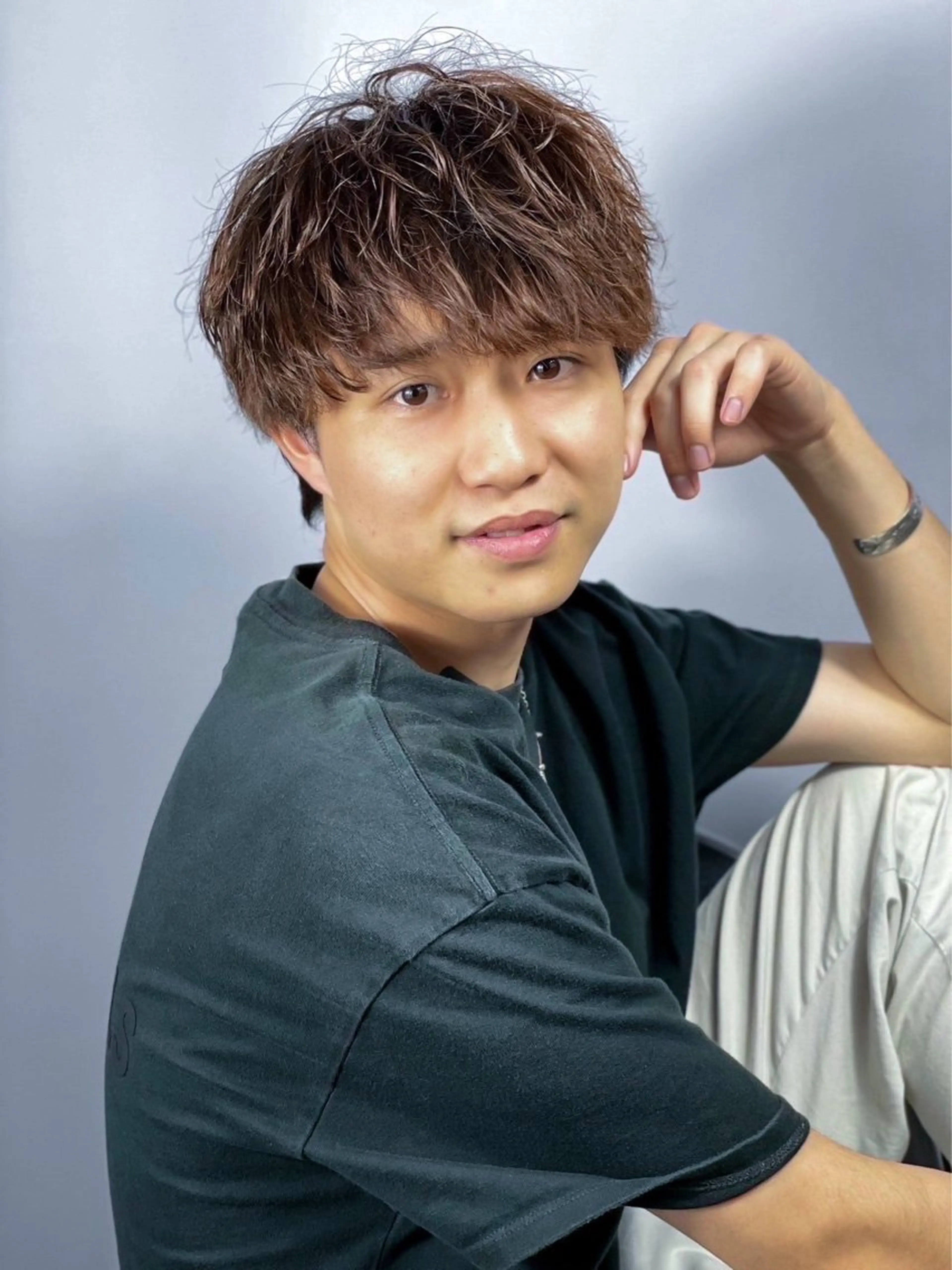ミディアム メンズ 理容シャイニー　中里店所属・櫻井 亮汰のヘアスタイル