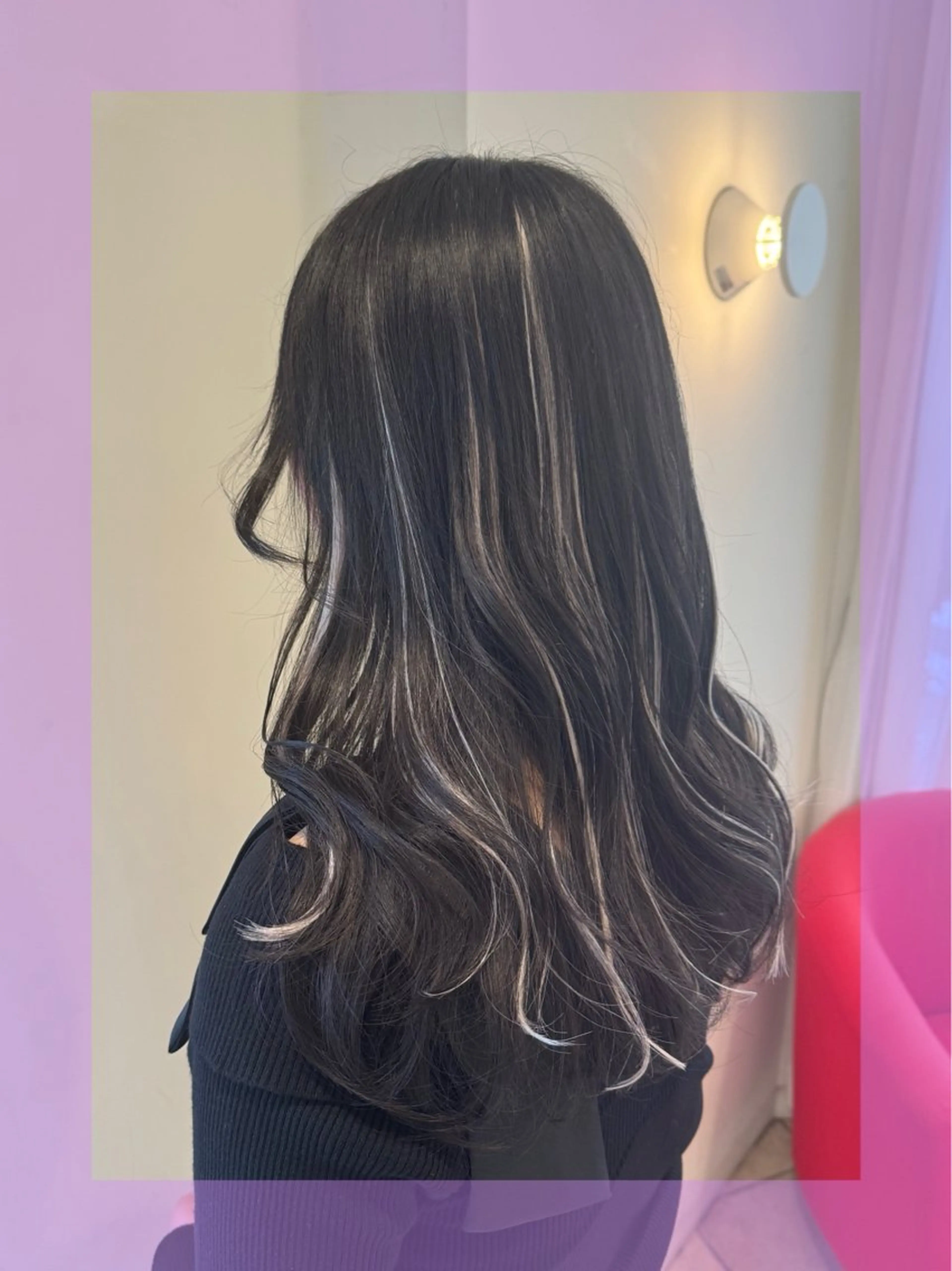 ロング ヘアアレンジ シールエクステ エクステ ハイライト エクステ 🦄ブリーチ💜エク ステ💜MIU🦄のヘアスタイル