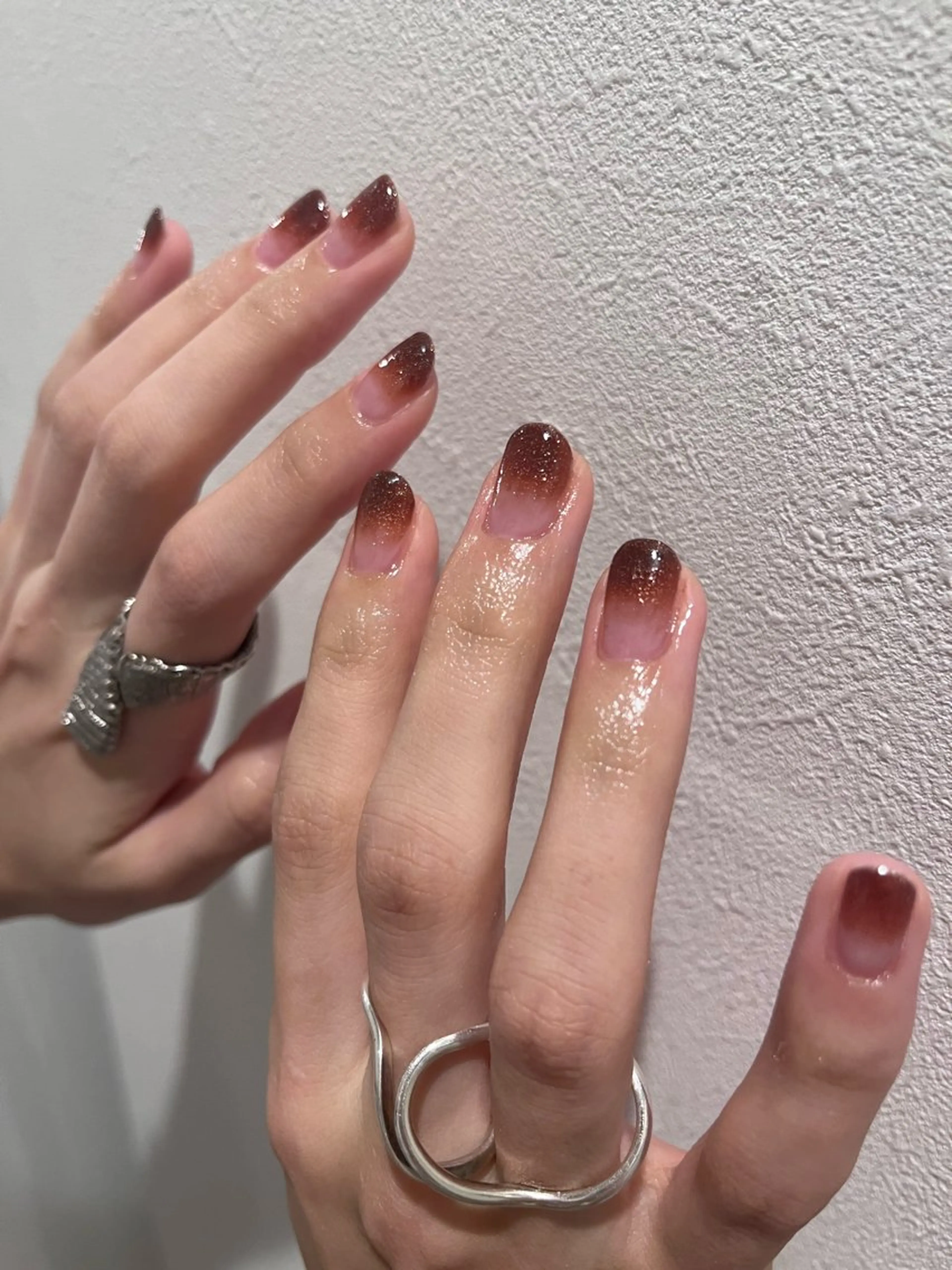 ネイル ラメ(グリッター) ラメグラデーション ハンドネイル nalunail mikoのネイルデザイン