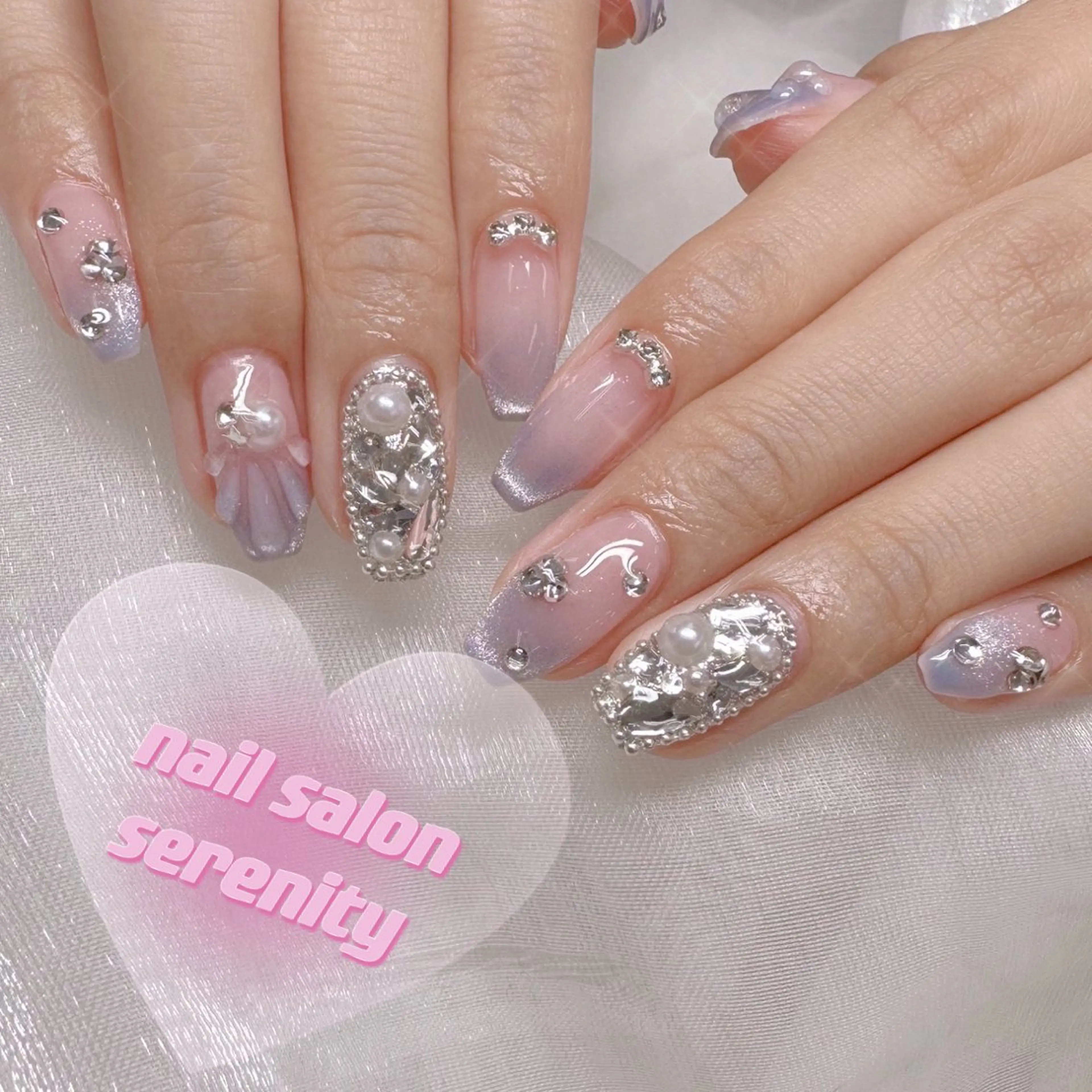 ネイル ハンドネイル ハンドケア ✨Serenity ワンホンネイルのネイルデザイン