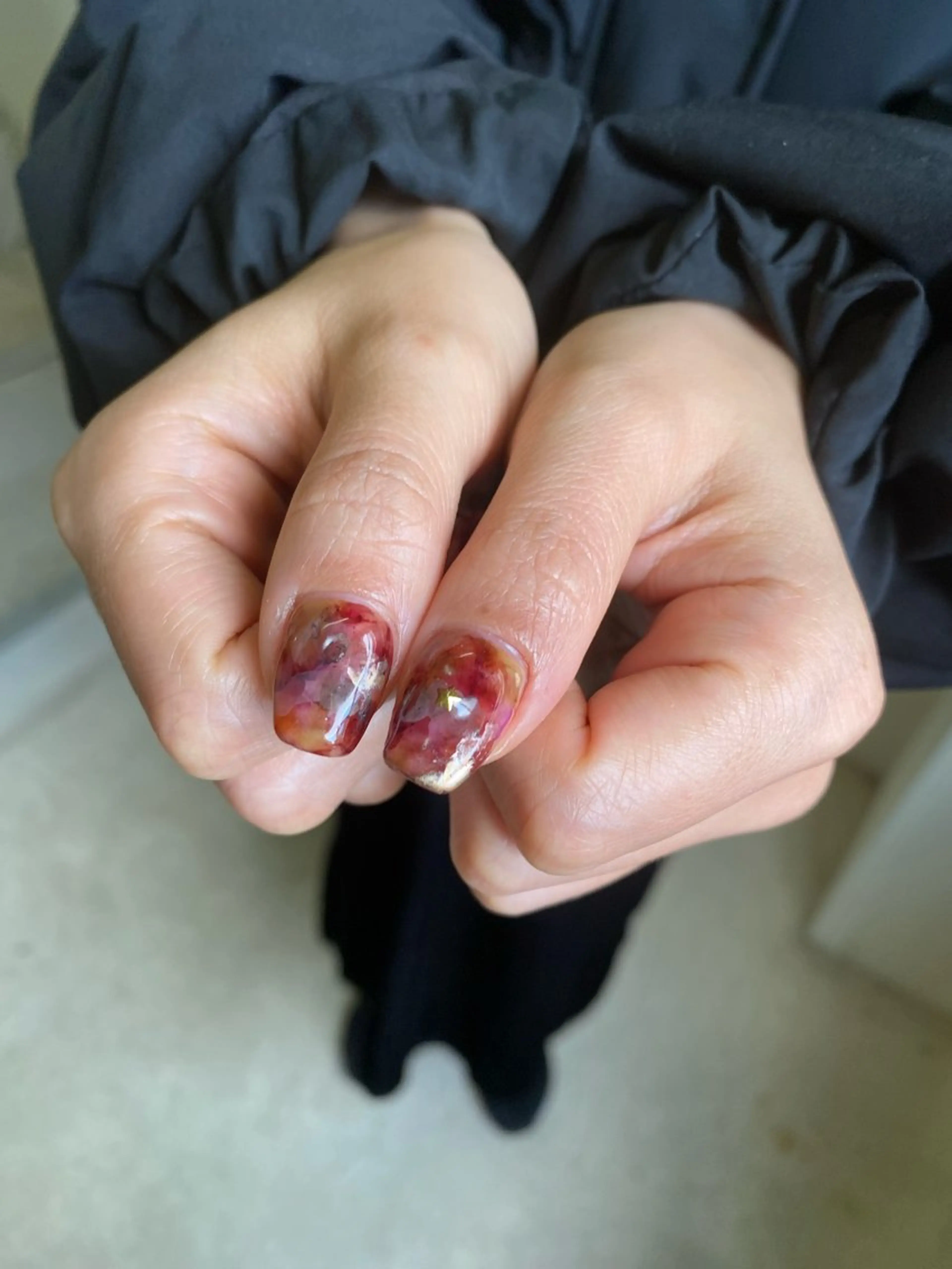 ネイル ジェルネイル マグネットネイル 持ち込み ニュアンスネイル ワンカラーネイル ハンドネイル 草加ニュアンスネイル 🌚hersのネイルデザイン
