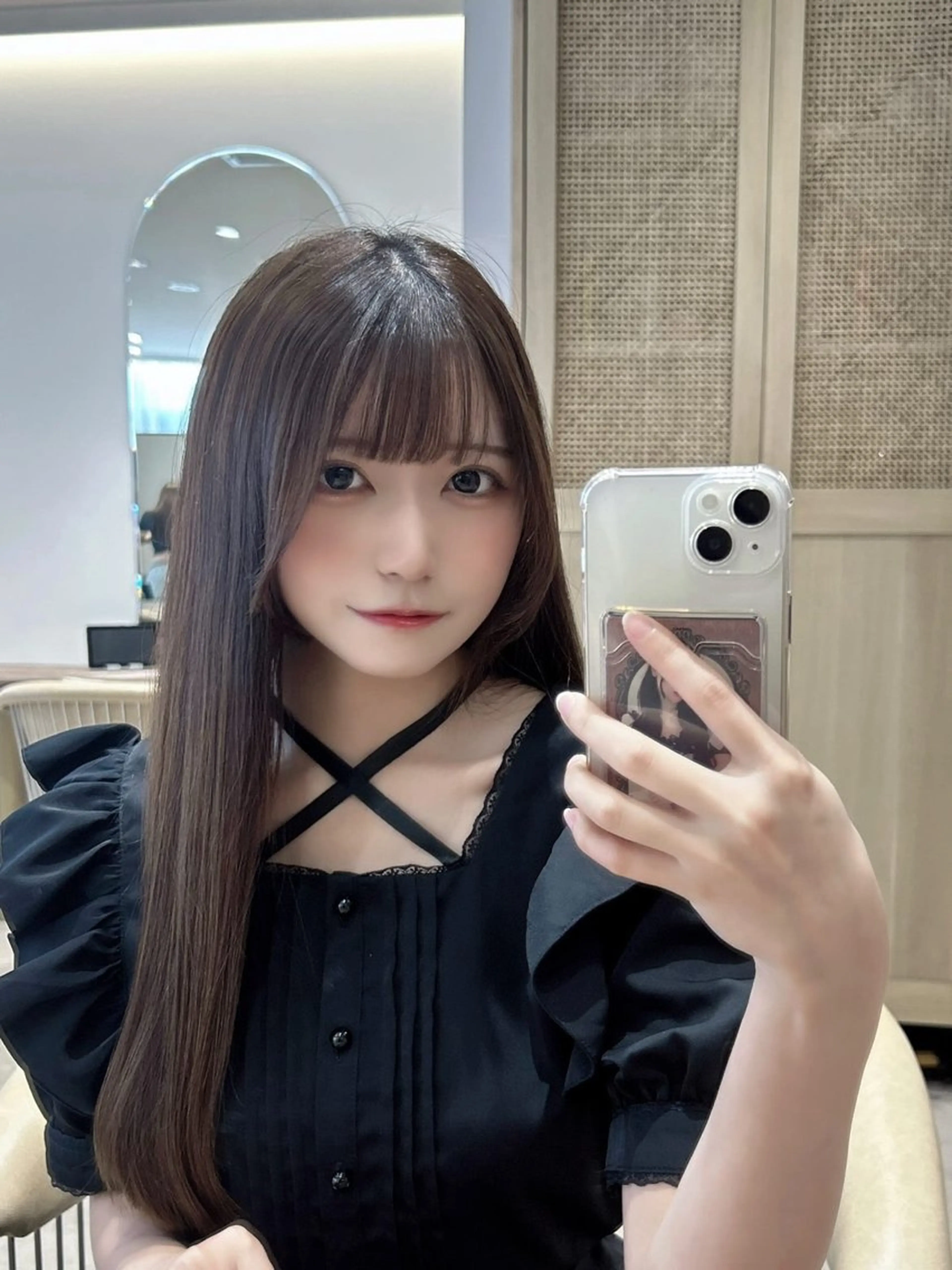 ロング カット 縮毛矯正 彼ウケ抜群🎀垢抜け 艶暗髪🪞一輝のヘアスタイル