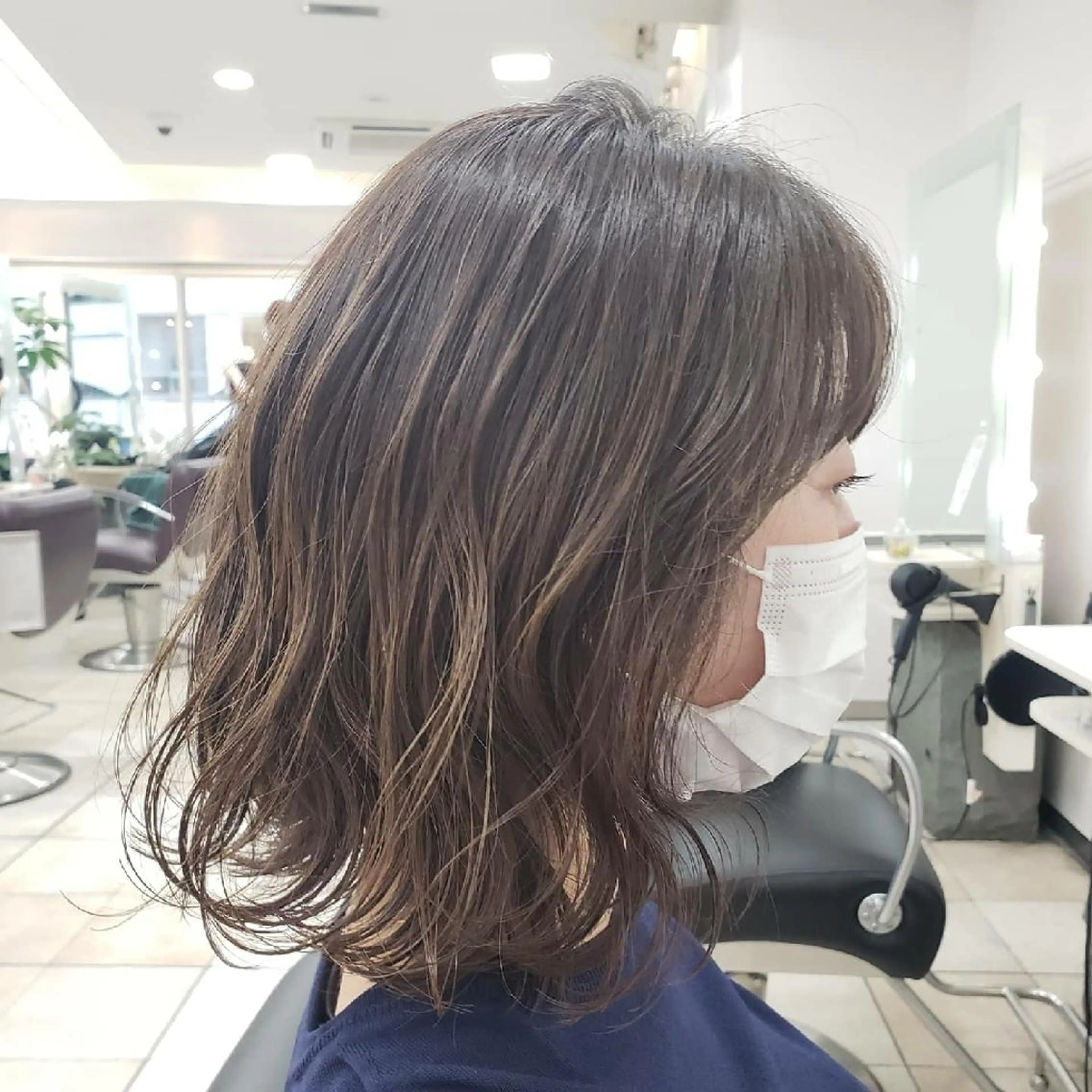 ミディアム カラー イルミナカラー 髪質改善 似合わせカット 縮毛矯正 トリートメント カット ヘアカラー トリートメント ボブ・ロブ　福田 泰久✂️✨のヘアスタイル