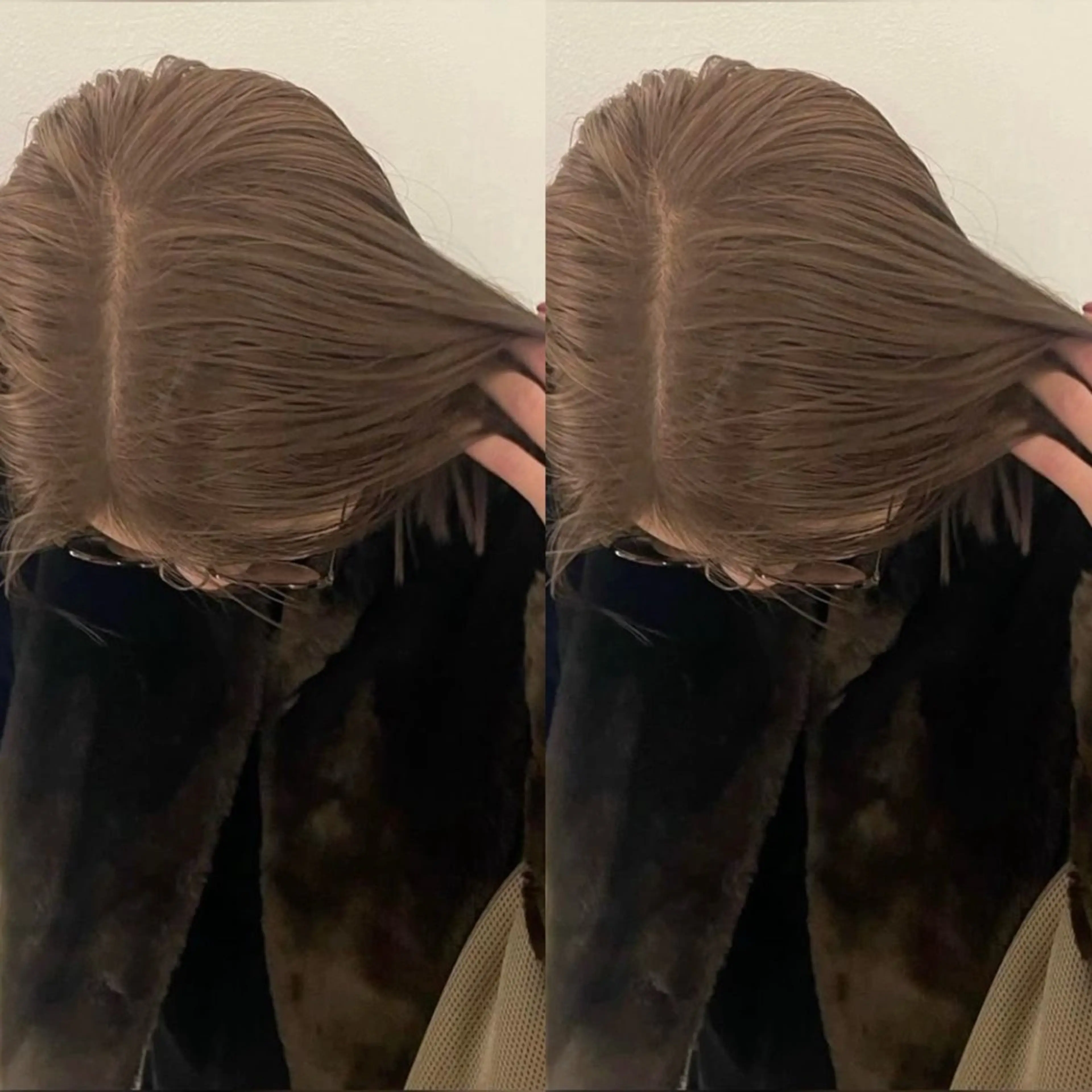 ロング カラー ベージュカラー ブリーチ ブラウンカラー グレージュ ハイトーンカラー ヘアカラー ⚡️ブリーチリタッチ グレー/ハイライトのヘアスタイル
