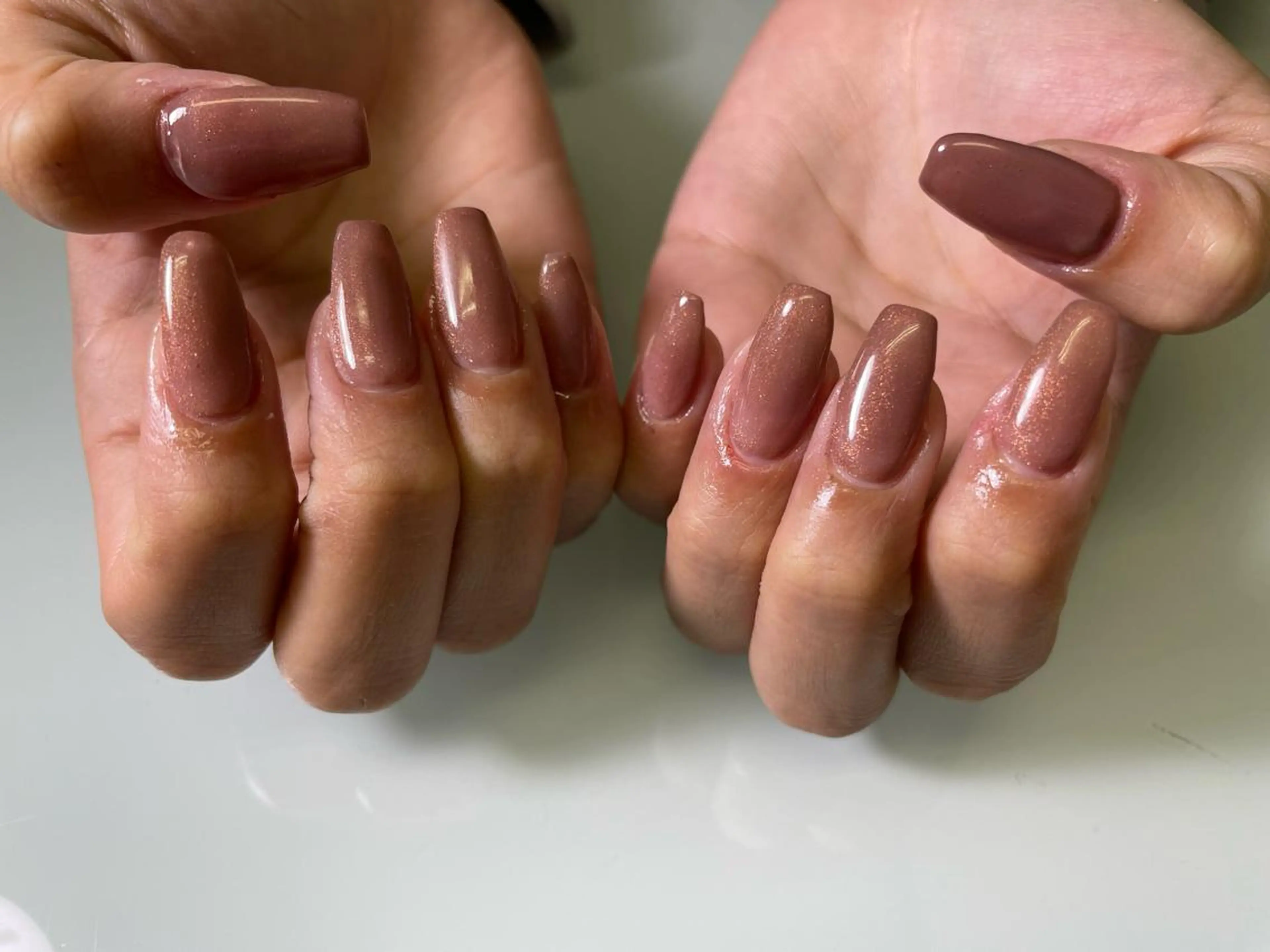 ネイル アートネイル フレンチネイル グラデーション ミラーネイル ニュアンスネイル ハンドネイル Belleﾍﾞﾙ所属・Belle　Nail 【haluca】のネイルデザイン