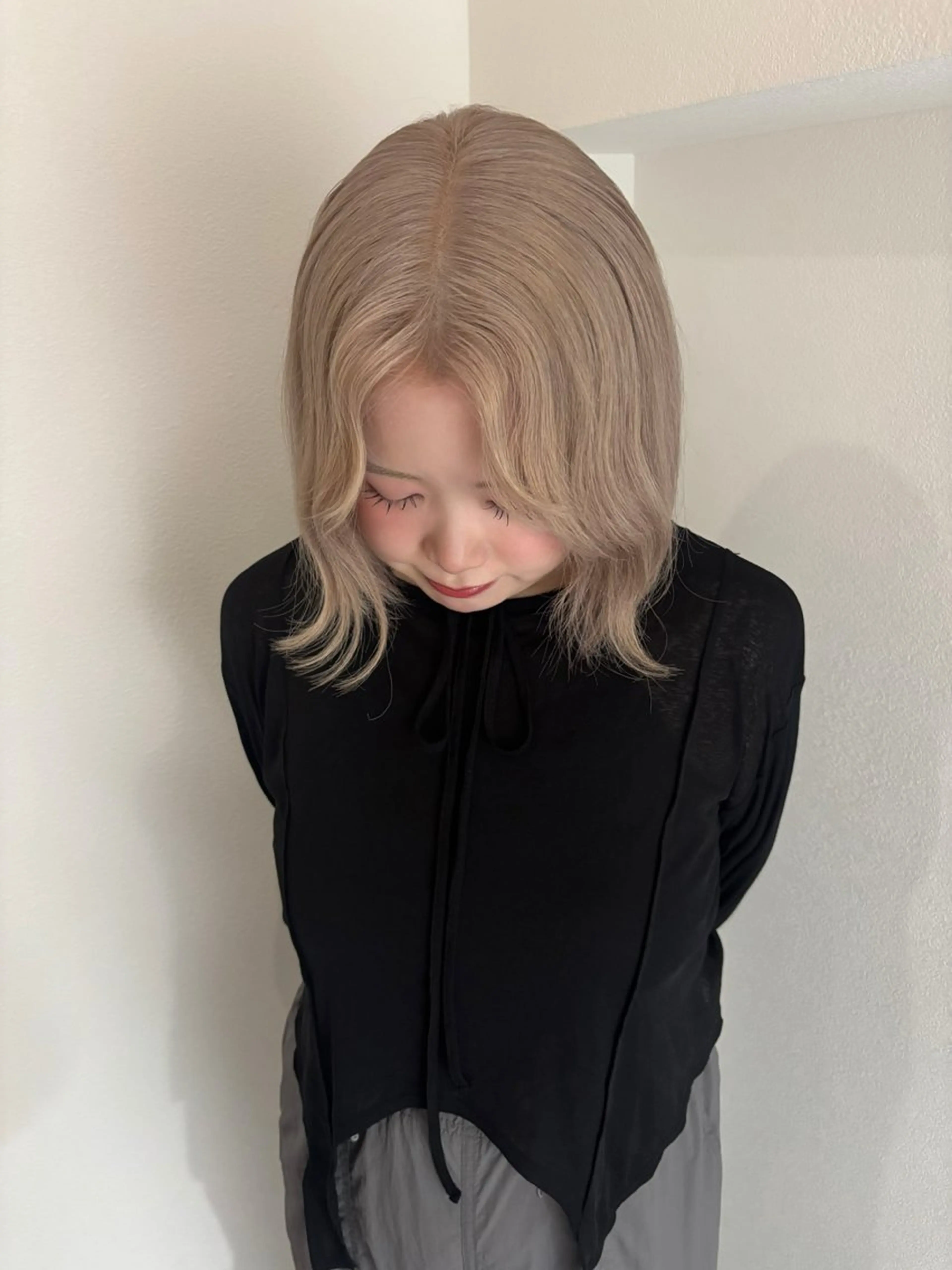 ミディアム ヘアカラー トリートメント MONIQA sakae所属・hina/ハイトーン /ピンクカラー🎀のヘアスタイル