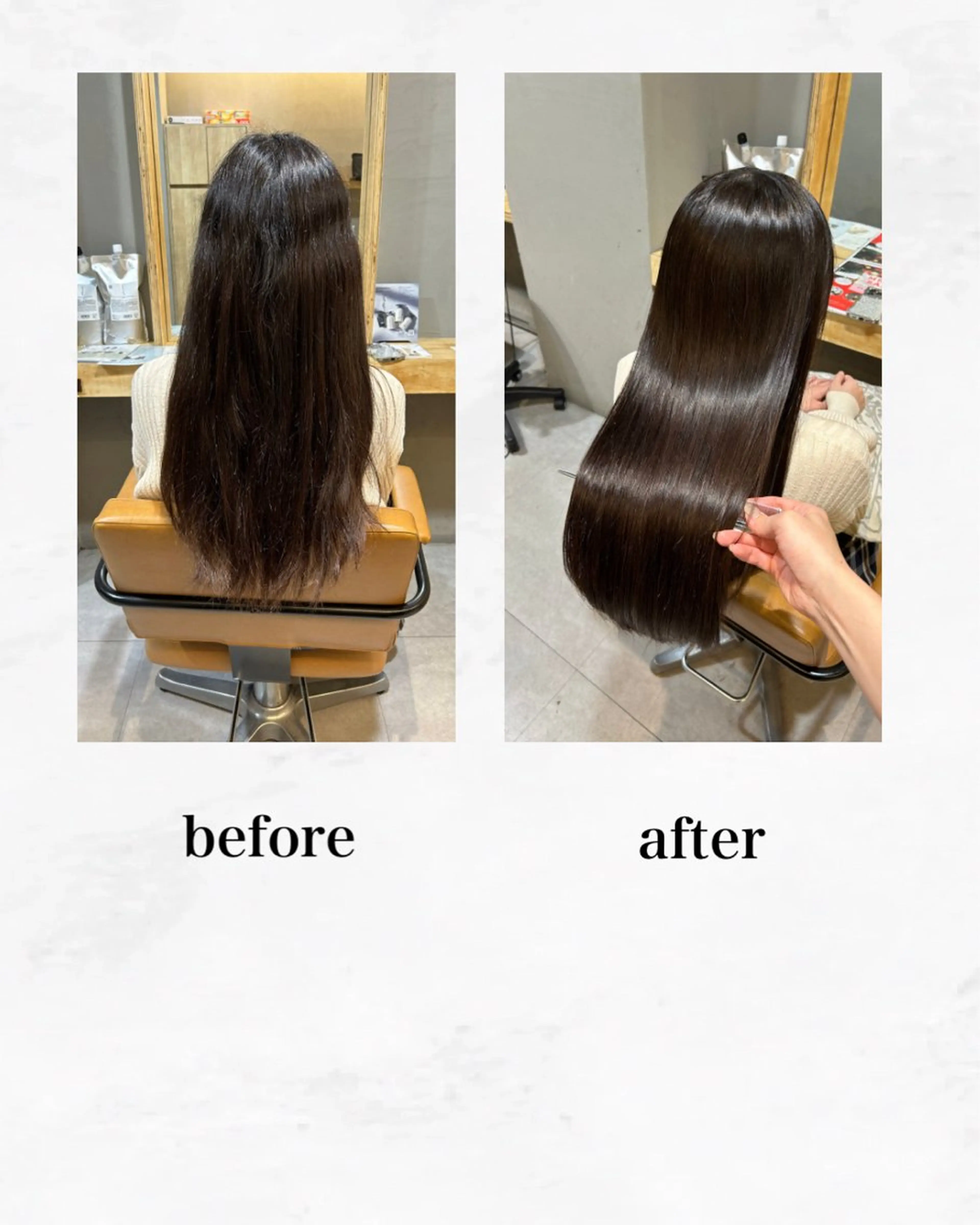 ロング 縮毛矯正 トリートメント ioe元町 yukaのヘアスタイル