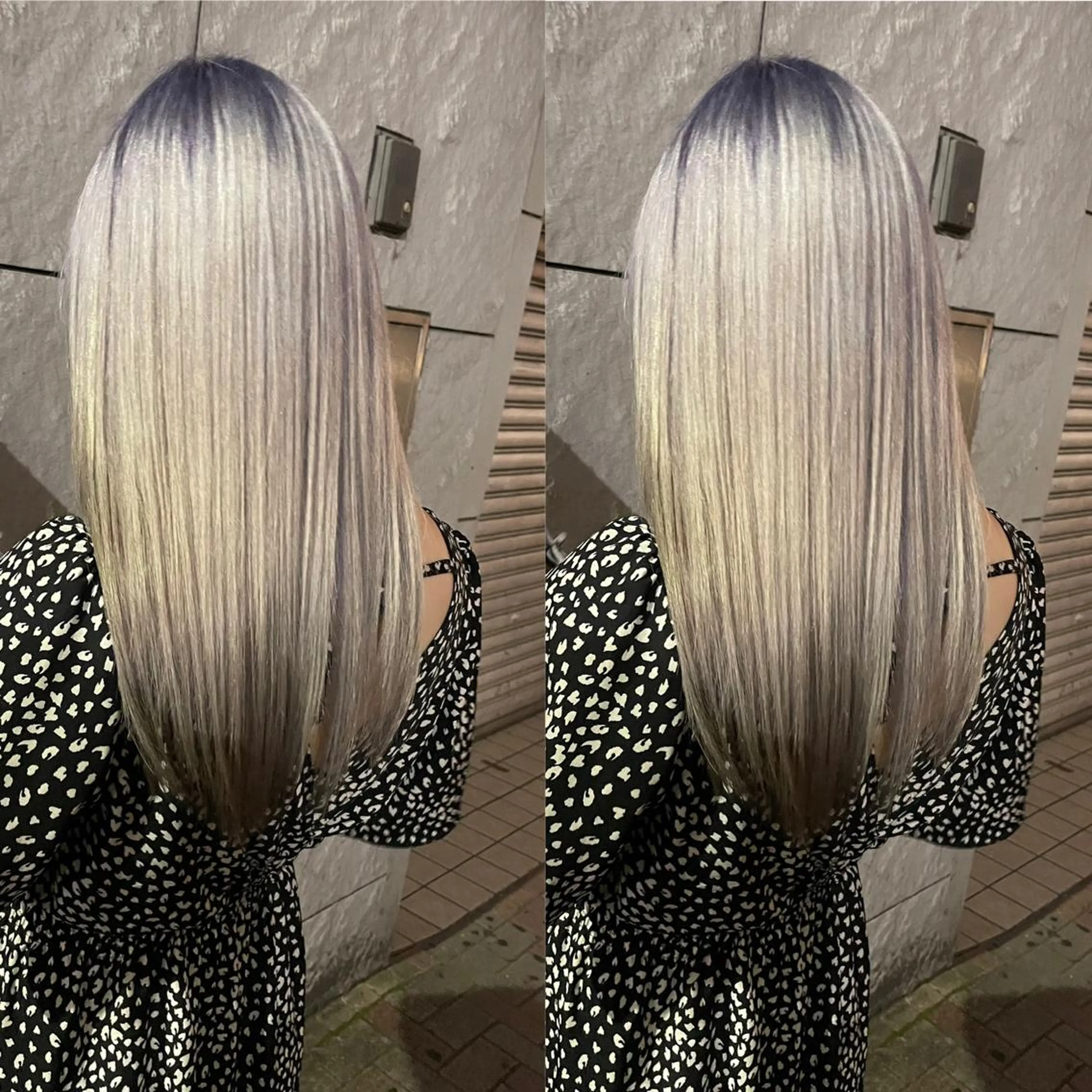 ミディアム カラー ヒカ/外国人風 デザインカラーのヘアスタイル