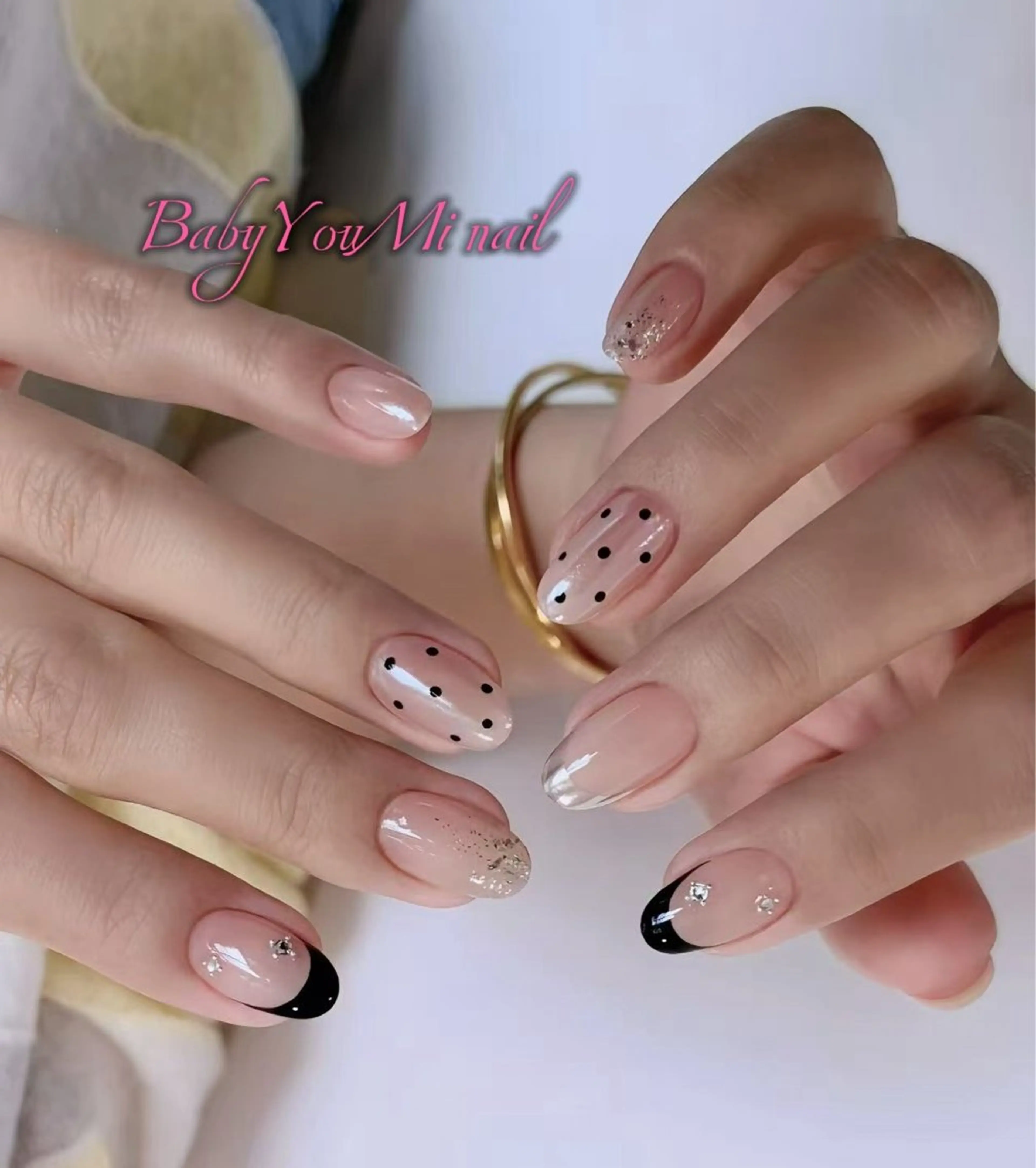 ネイル オーロラネイル フラワーネイル フットネイル フレンチネイル ジェルネイル ハンドネイル BabyYouMi nailのネイルデザイン