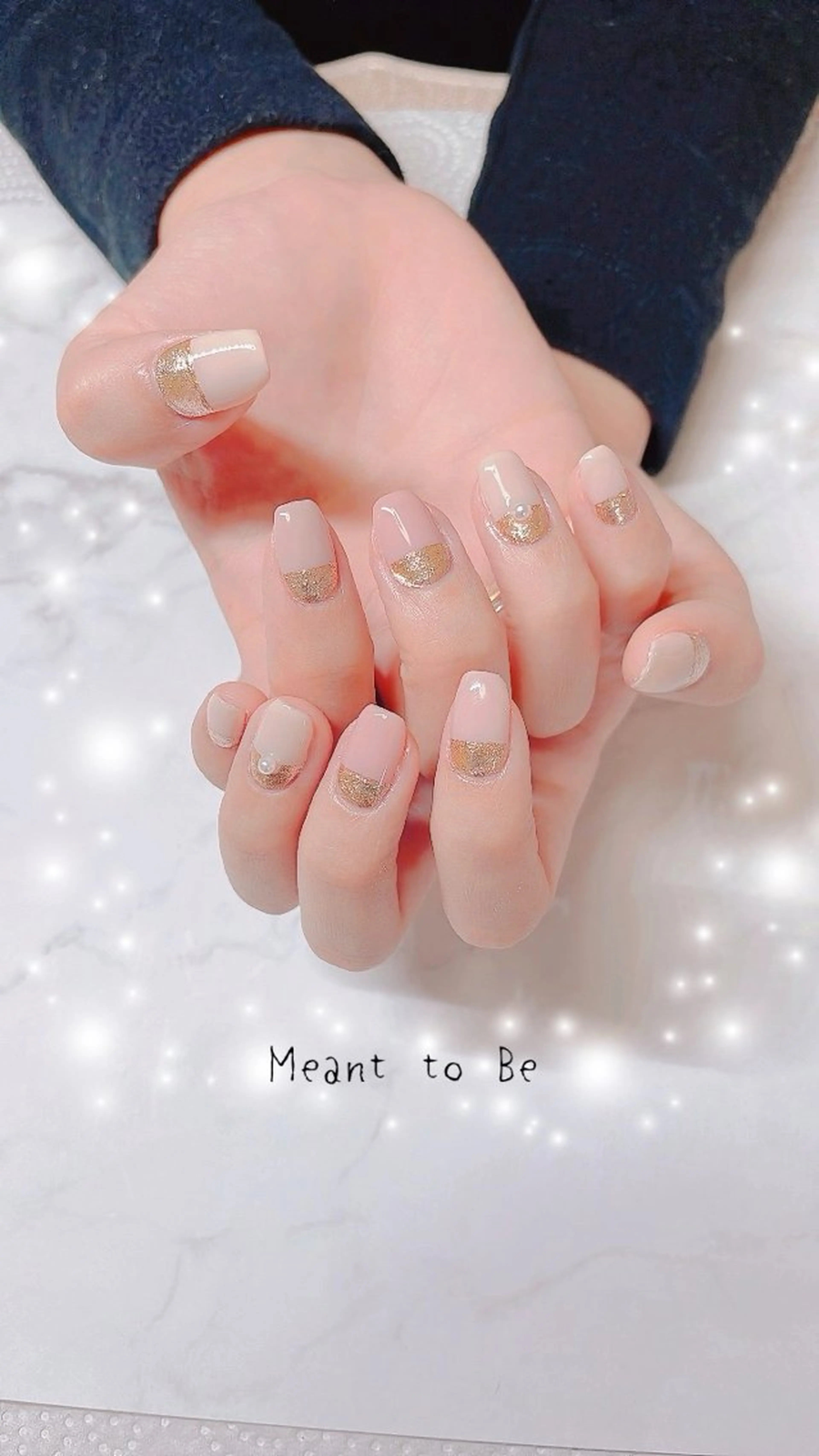 ネイル アートネイル ジェルネイル ゴールド パラジェル Meant to Be〜ご縁に感謝〜のネイルデザイン