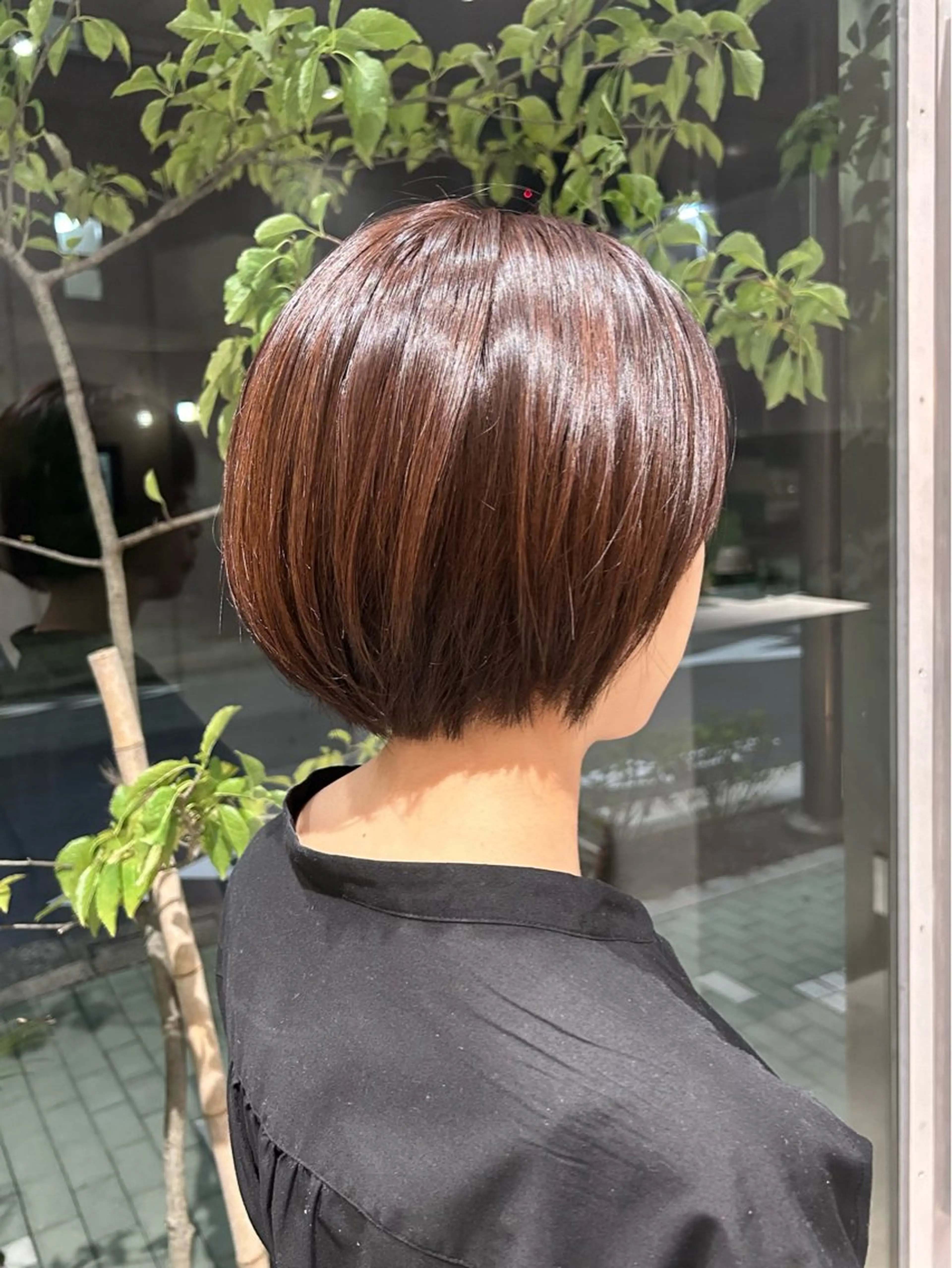 ショート カラー ブリーチ ブラウンカラー ブリーチなしカラー uusi所属・Serena 清澄白河のヘアスタイル