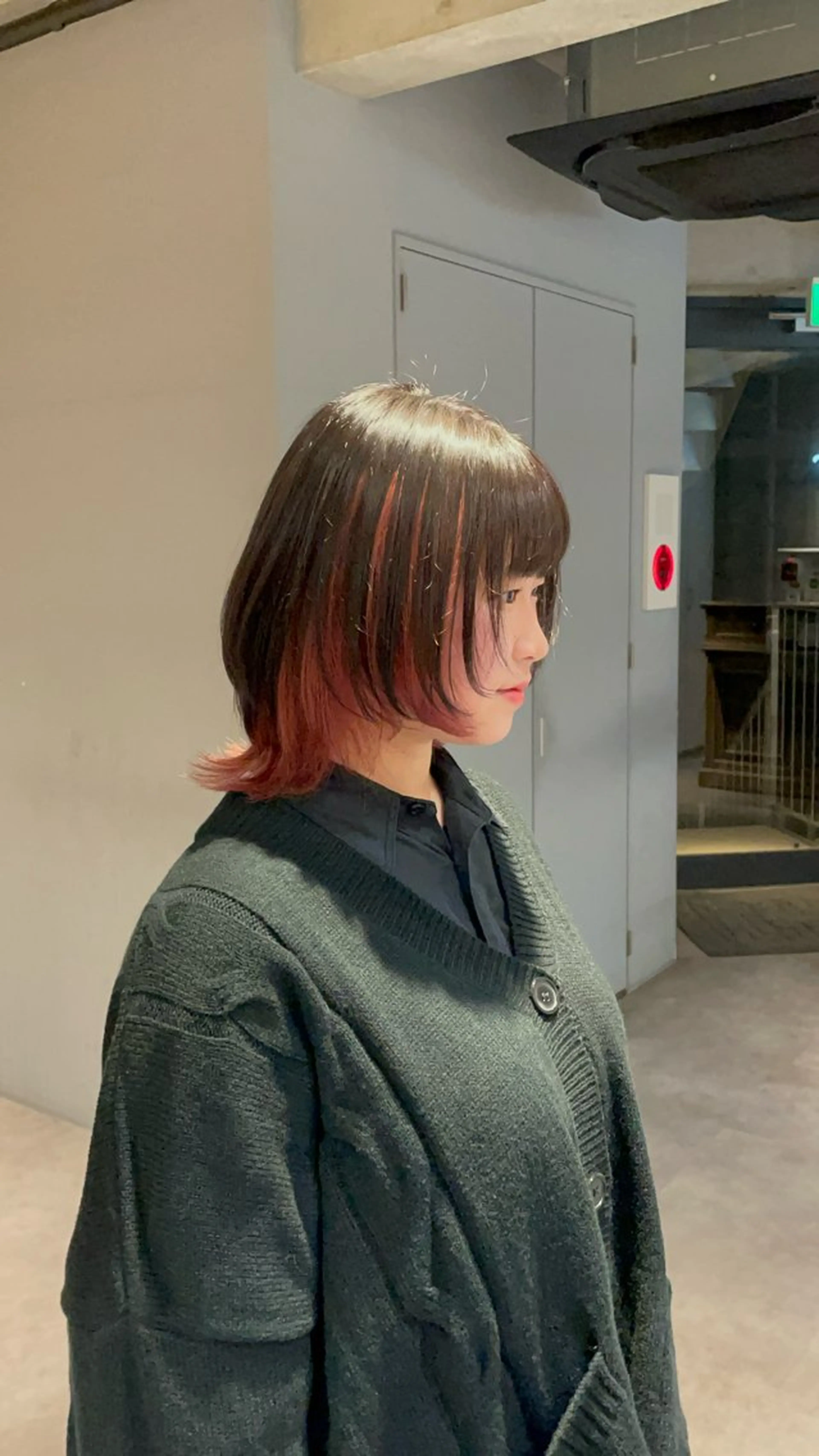 カラー ブリーチ ツートーンカラー ヘアカラー 葉月/ボブ/ 透明感カラー／中目黒のヘアスタイル