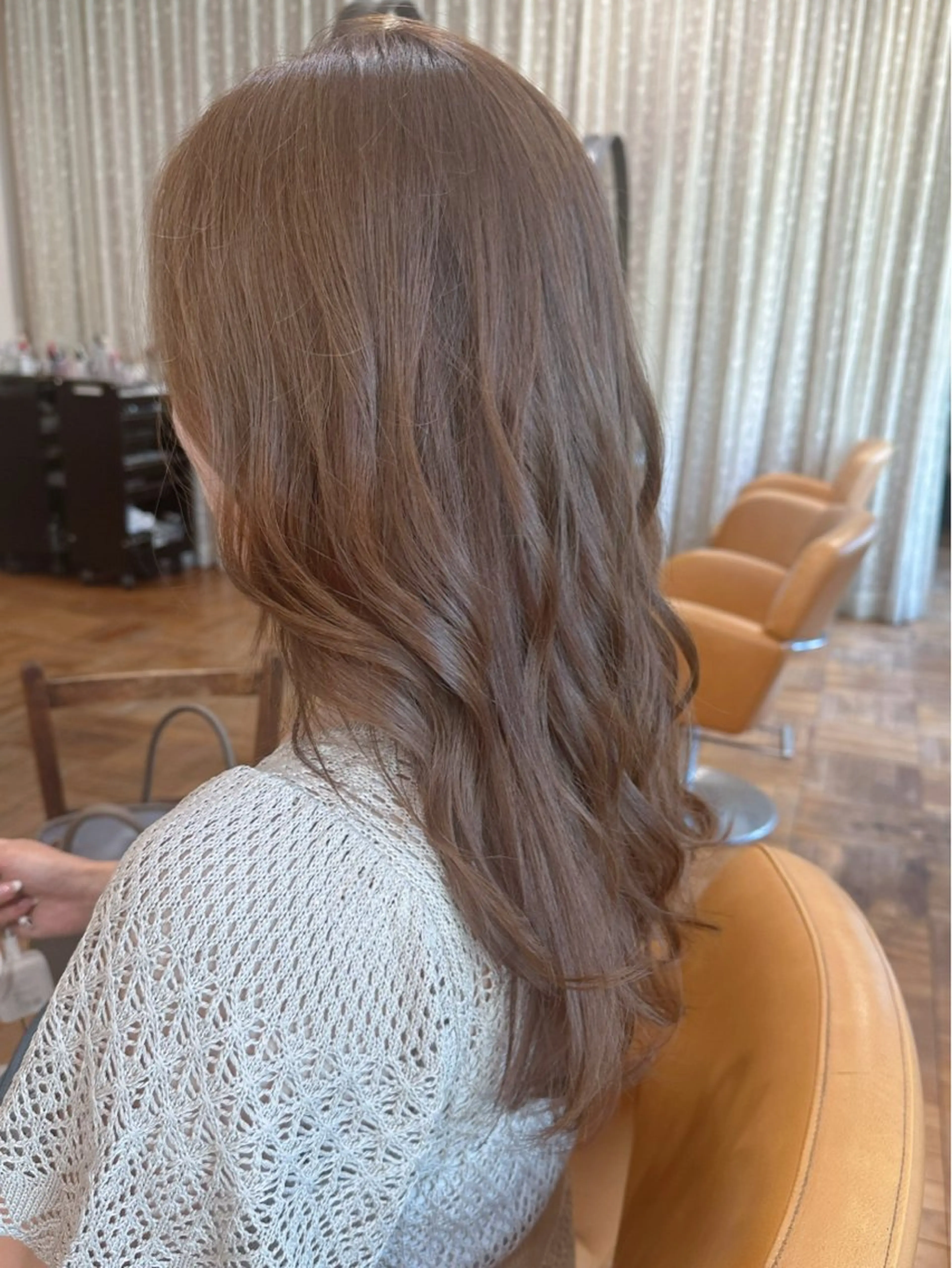 ロング カット ヘアカラー トリートメント オブヘア所属・銀座／透明感カラー るかのヘアスタイル
