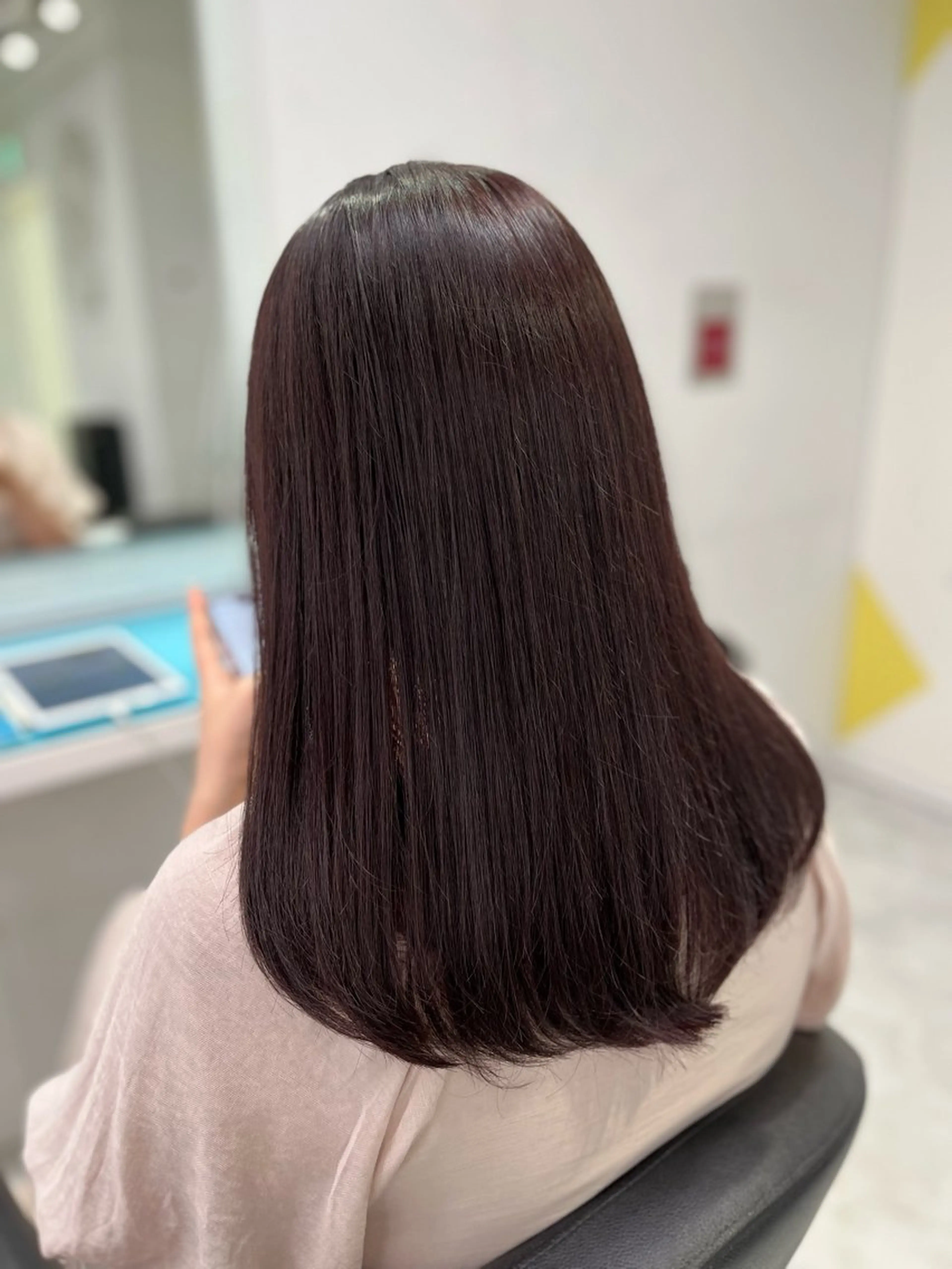 セミロング カラー ヘアカラー ガーリー♡女の子っぽ ヘア♡ピンクカラー♡のヘアスタイル