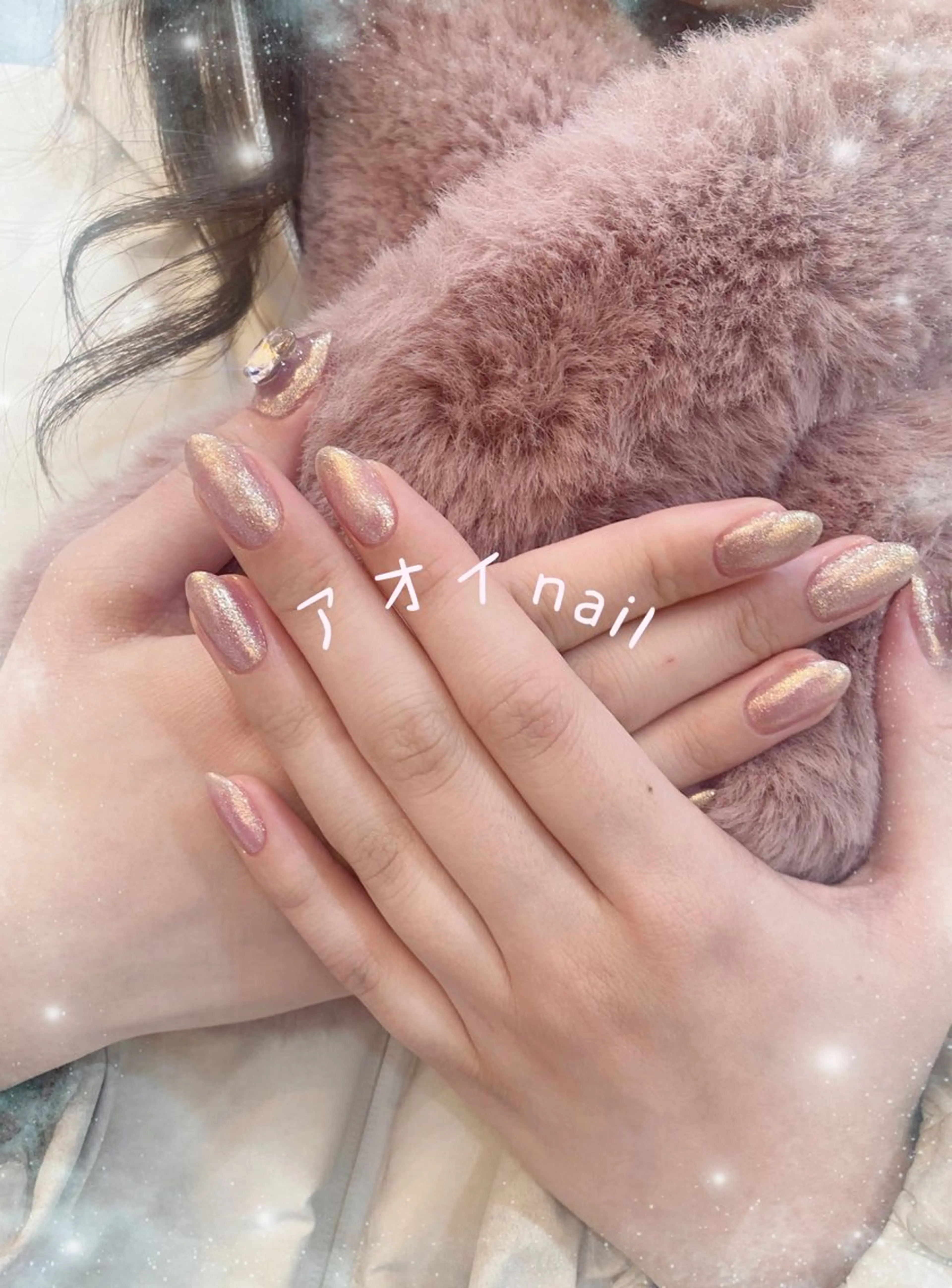 ネイル ハンドネイル ハンドケア ネイル＆アイラッシュ ∩_∩アオイのネイルデザイン