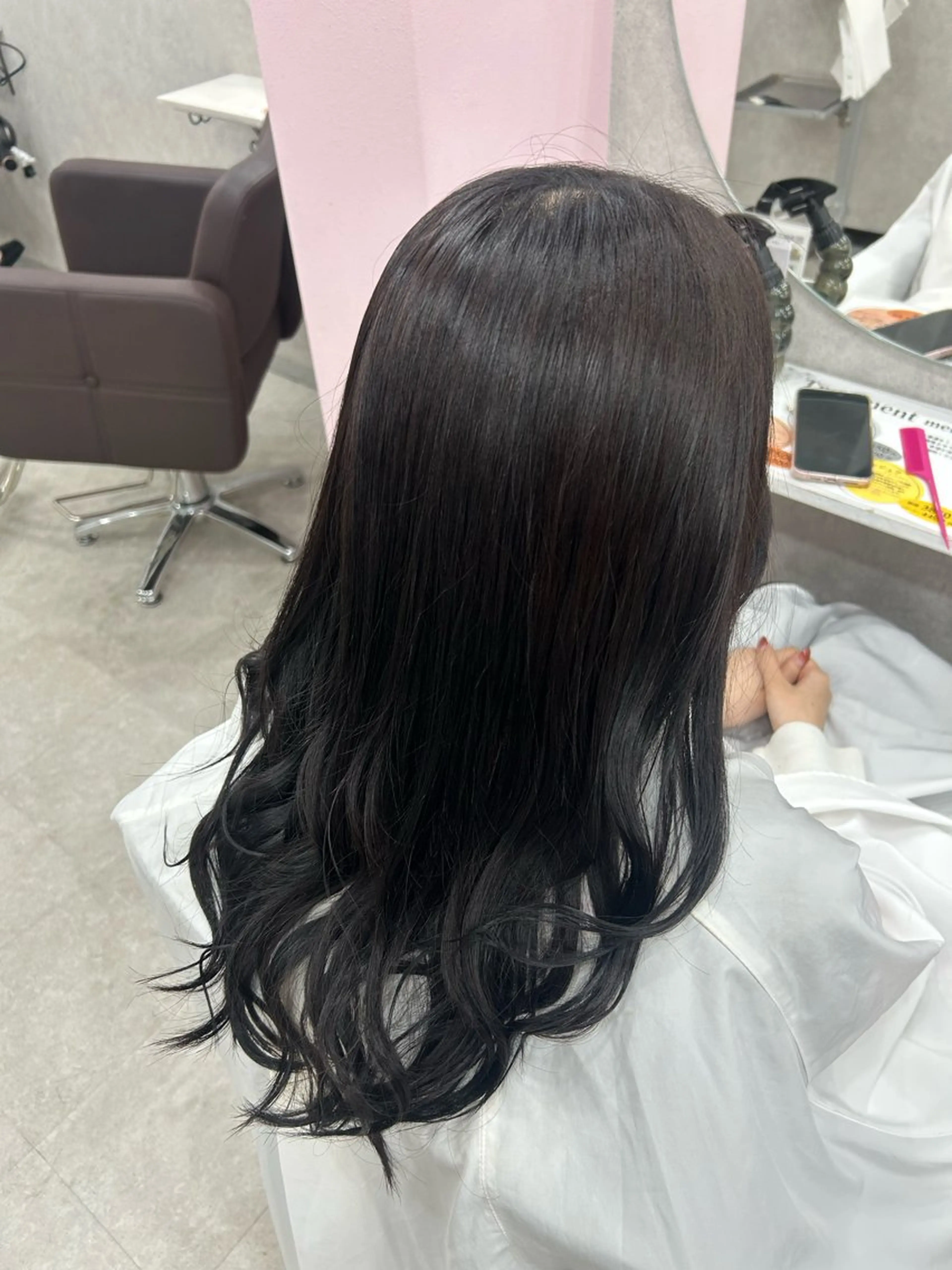 ロング カラー ヘアアレンジ ヘアカラー トリートメント 七海 芽亜利のヘアスタイル