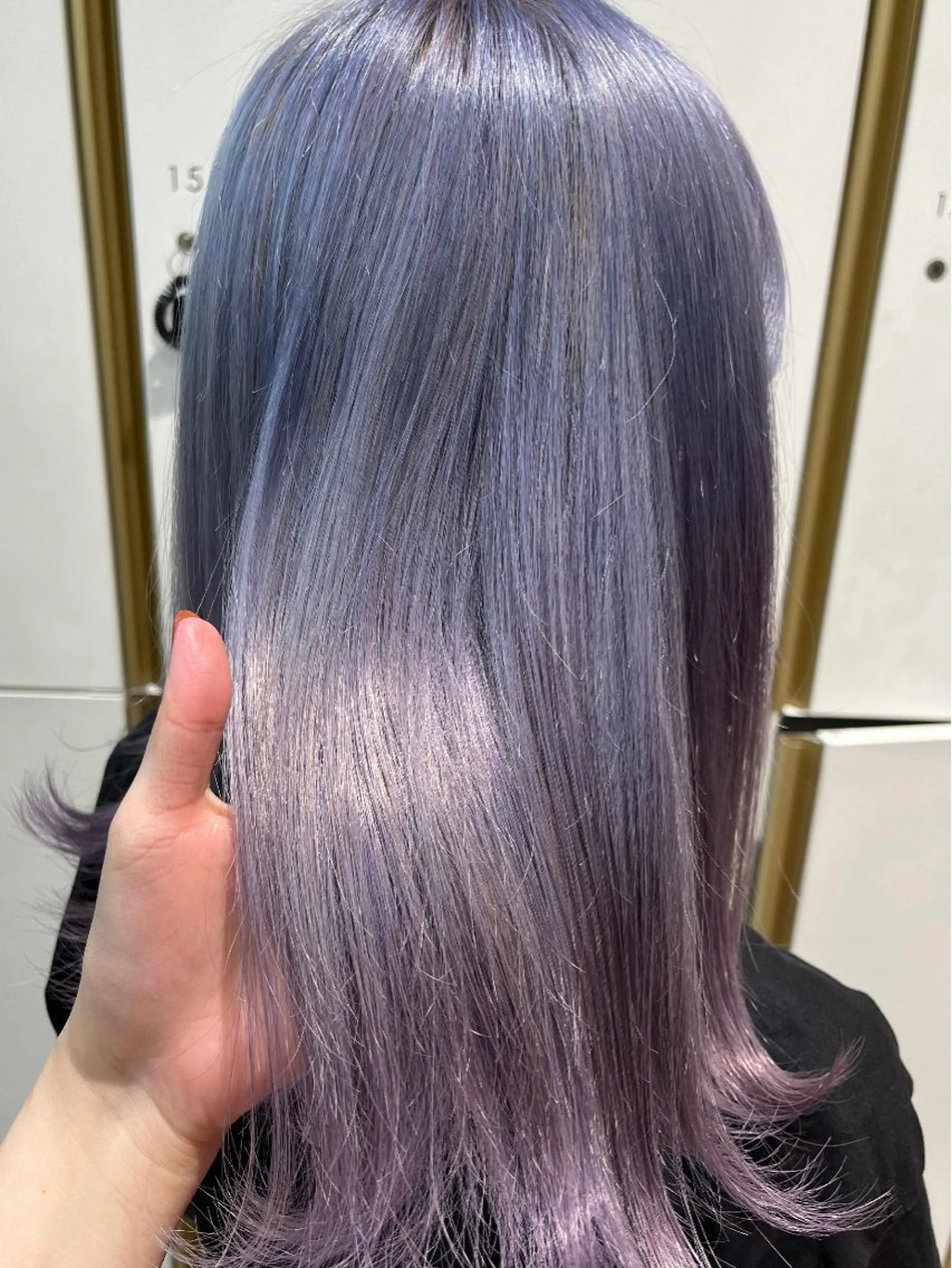 カラー ブリーチ ブルーカラー ブルーラベンダー ラベンダーカラー ミユウ🌼ブリーチ / ダブルカラーのヘアスタイル