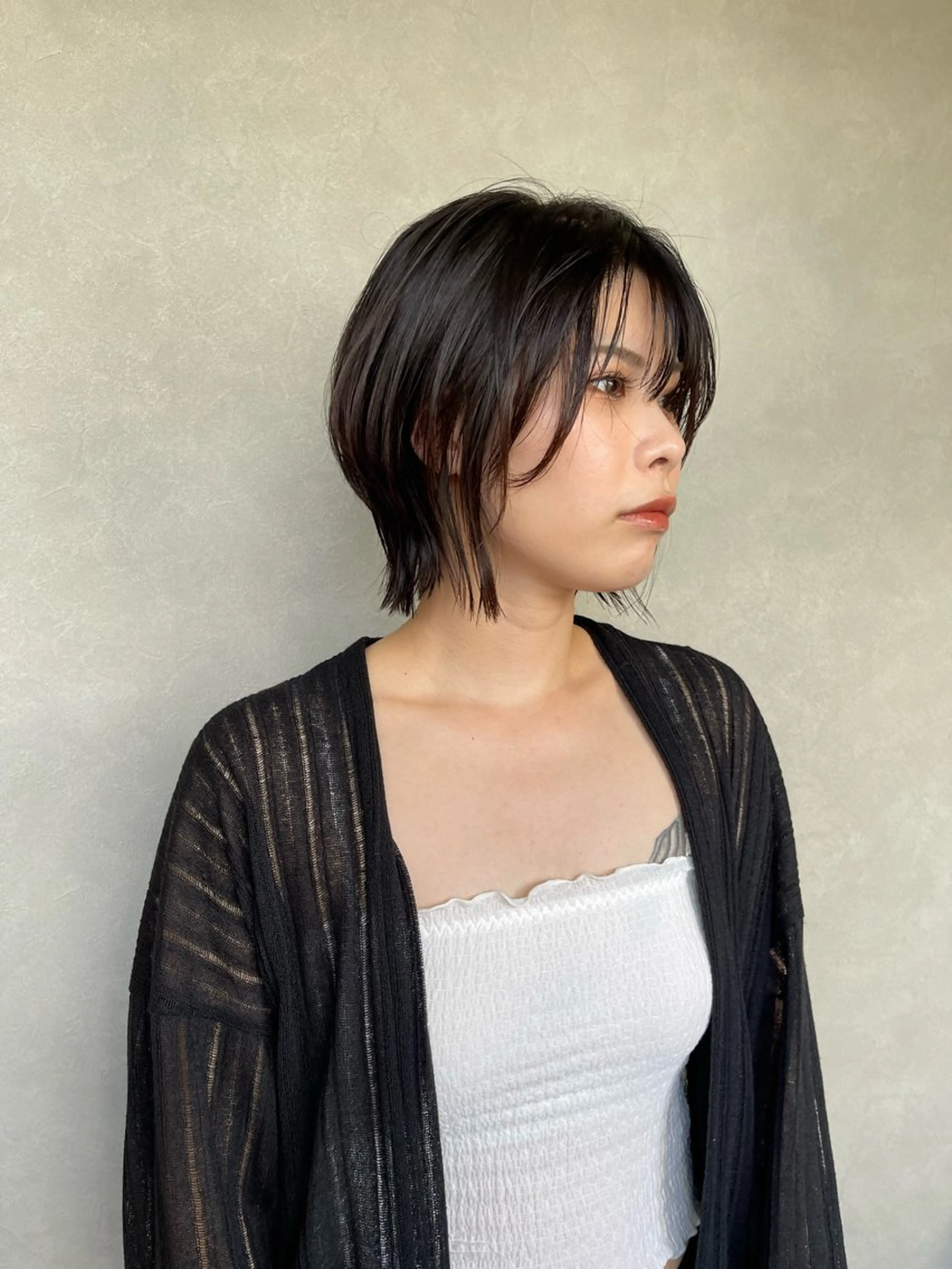 ショート ショートヘア カット パーマ 山口里莉 /ブリーチカラーのヘアスタイル