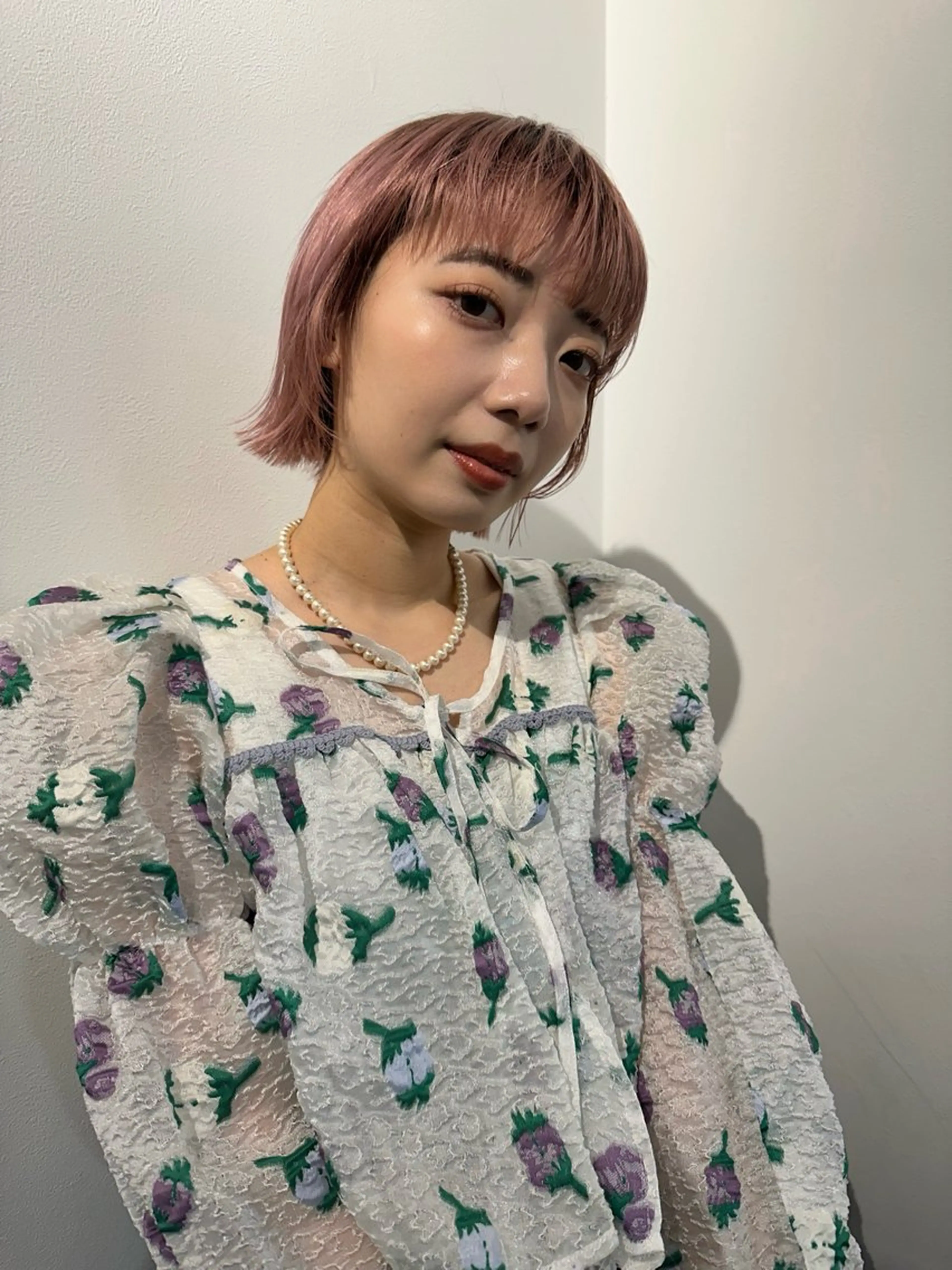 ミディアム カット ヘアカラー お悩み解決パーマ hana🩰のヘアスタイル