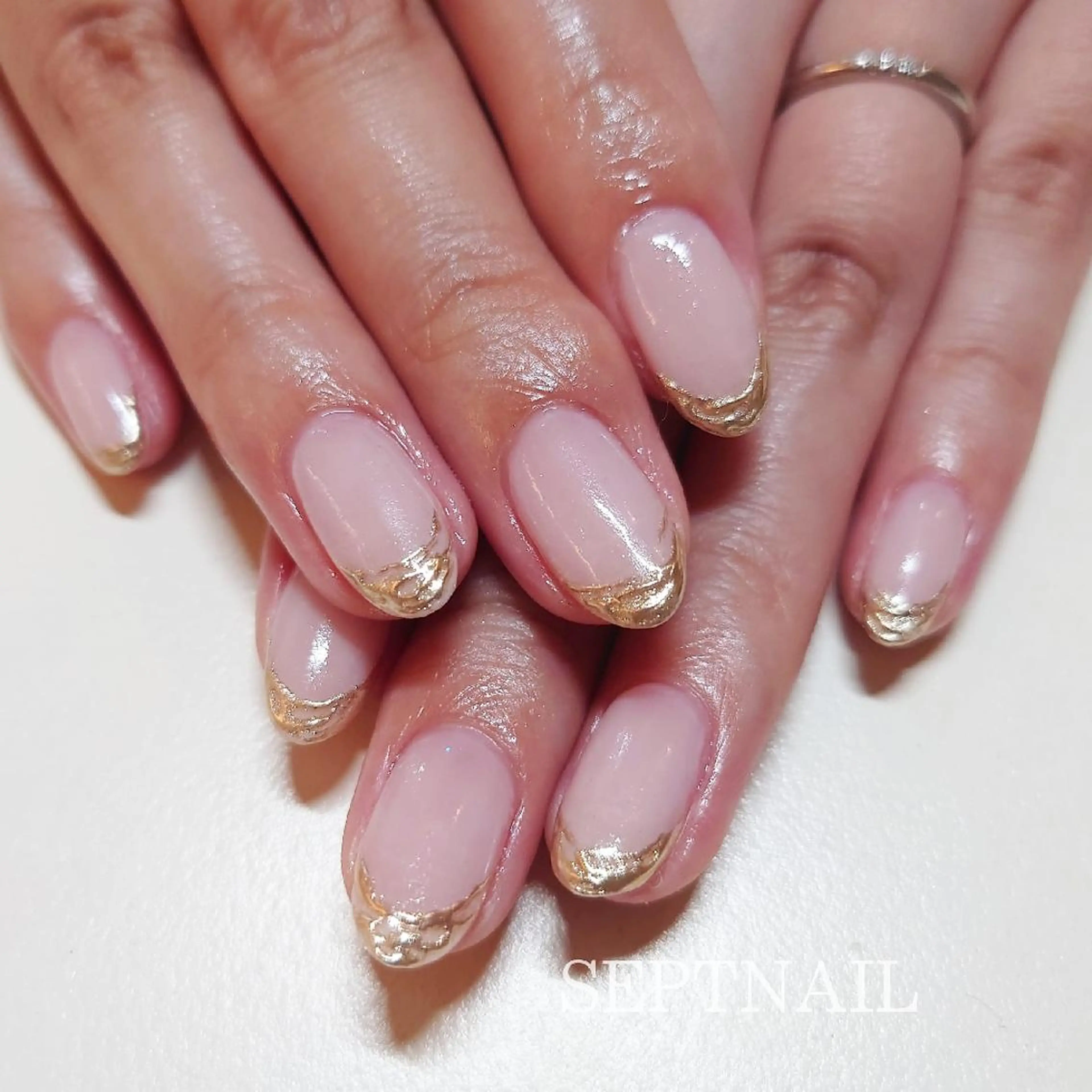 ネイル フレンチネイル ミラーネイル SEPTNAIL 中澤のネイルデザイン