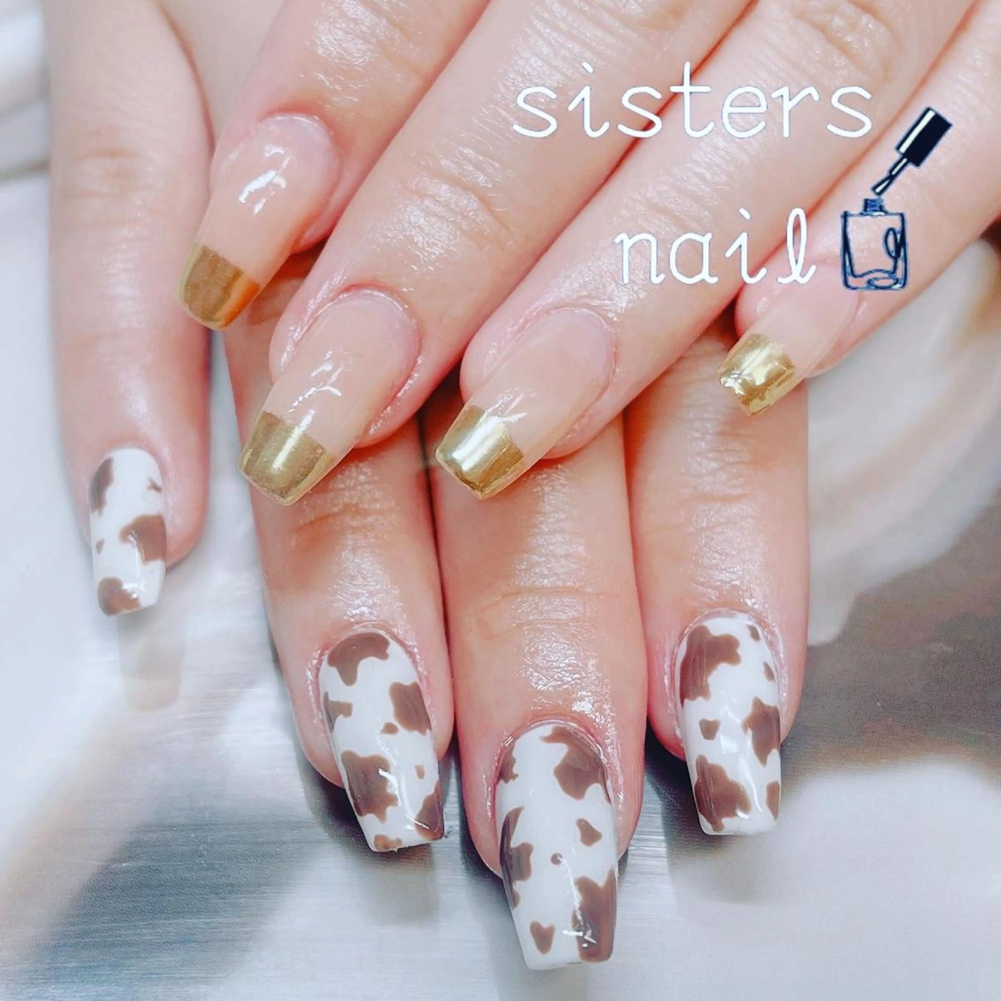 ネイル アートネイル フレンチネイル グラデーション ロングネイル ミラーネイル ハンドネイル ハンドケア sisters nail.fのネイルデザイン