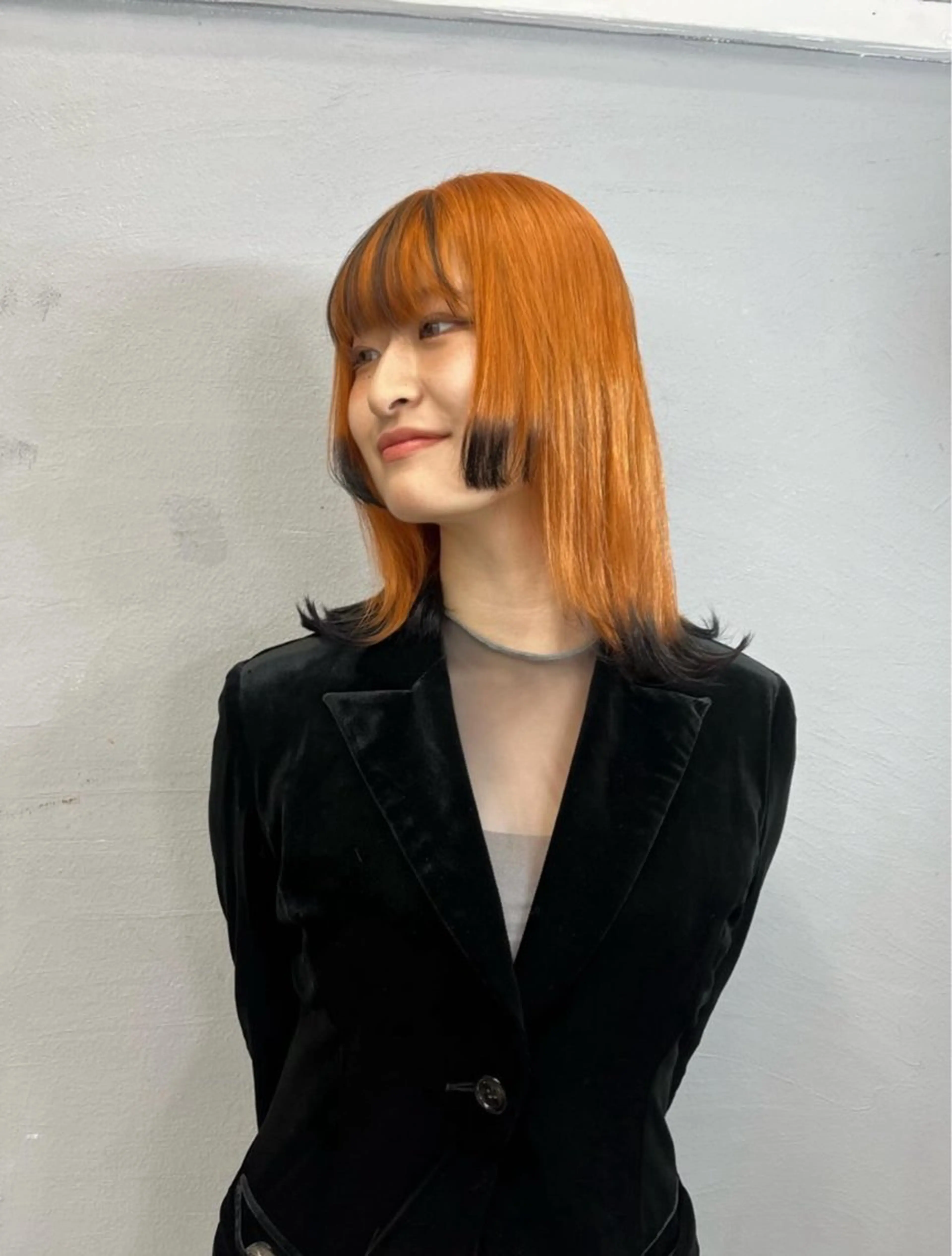 ミディアム カラー ヘアカラー トリートメント Gisel エリナのヘアスタイル