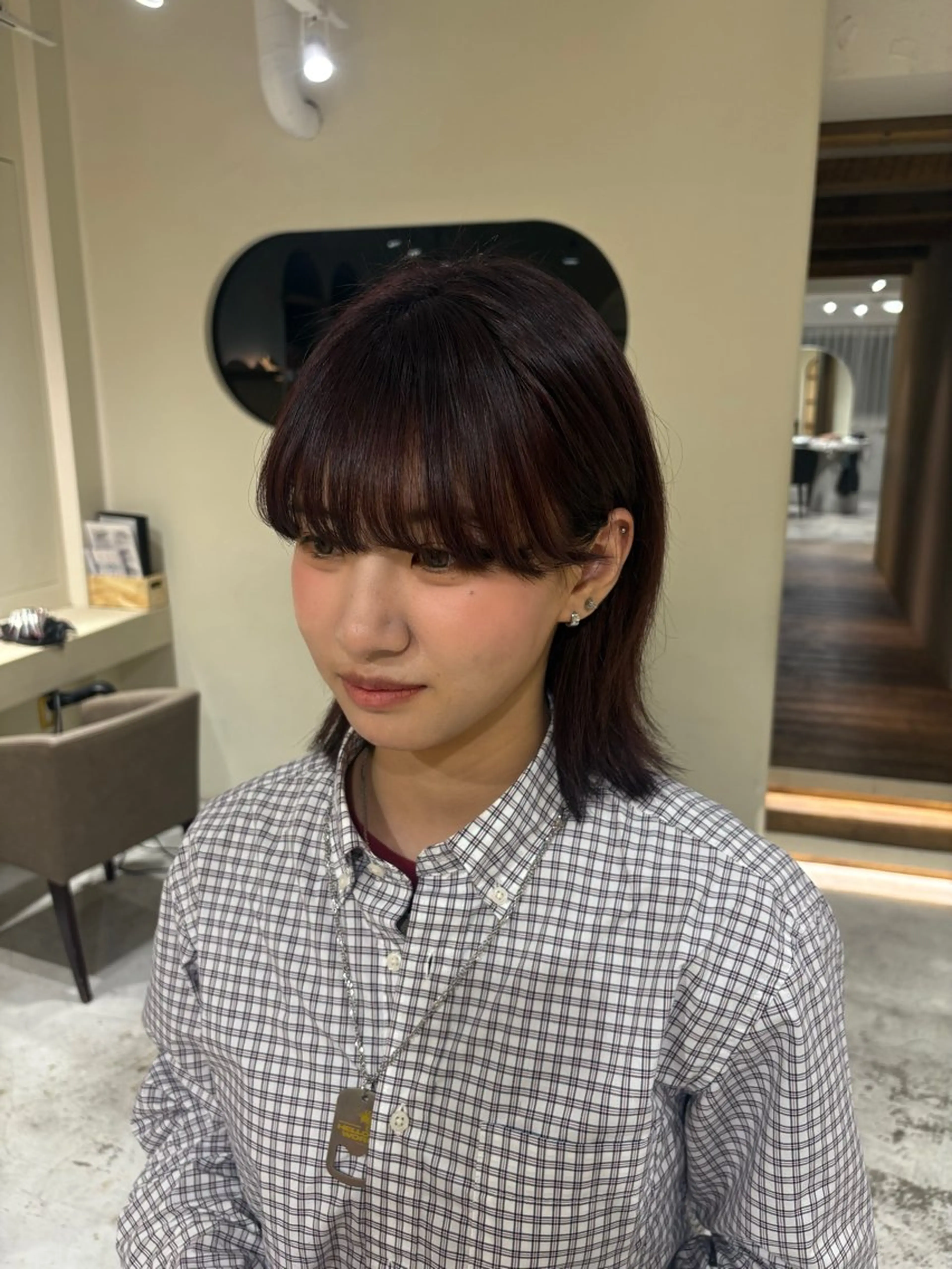 ショート カラー ボルドーカラー ヘアカラー トリートメント 透明感暖色カラー🍒 池袋/hanaのヘアスタイル