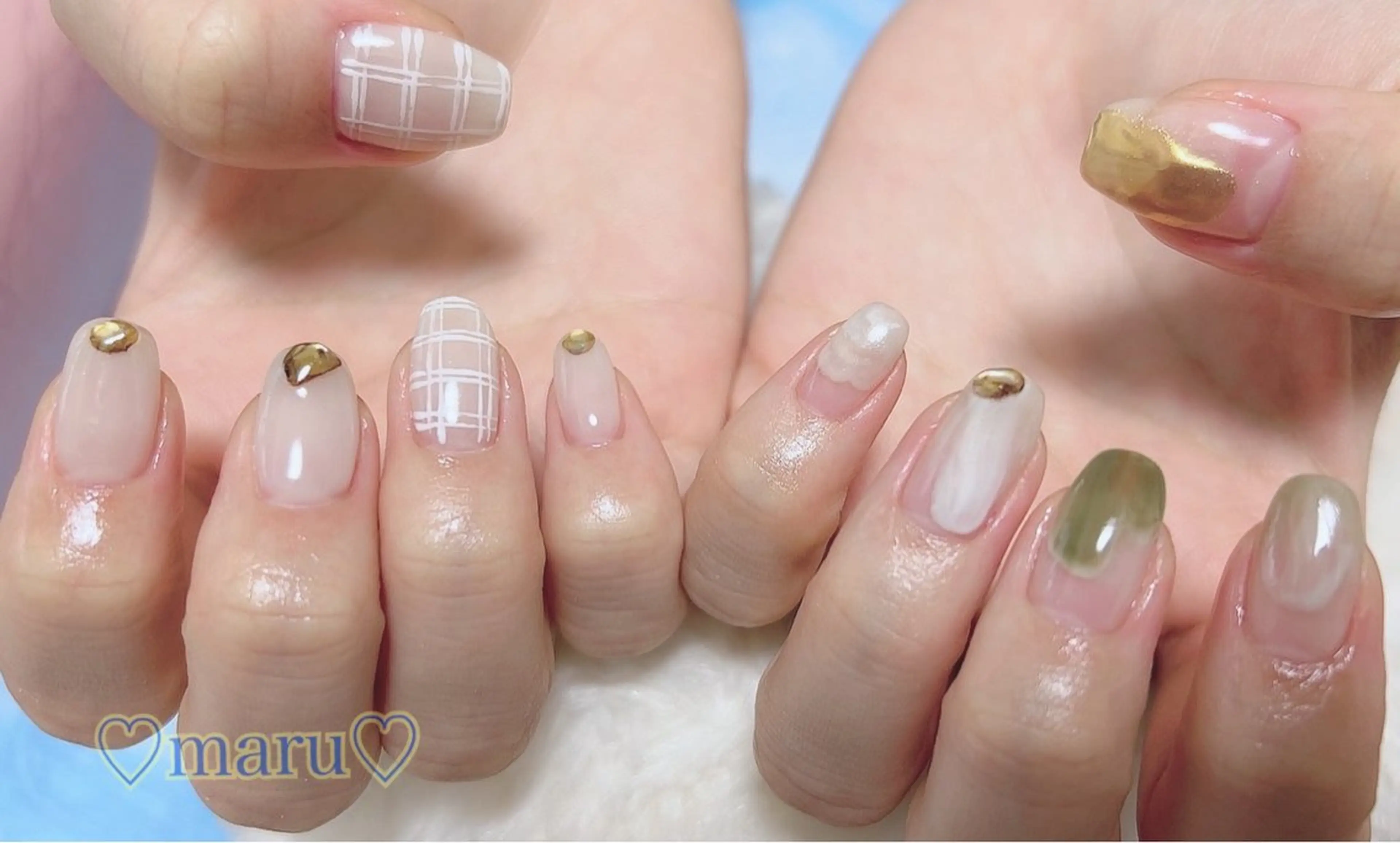 ネイル ハンドネイル フットネイル まるみ♡8/25- 31お休み🙇‍♀️のネイルデザイン