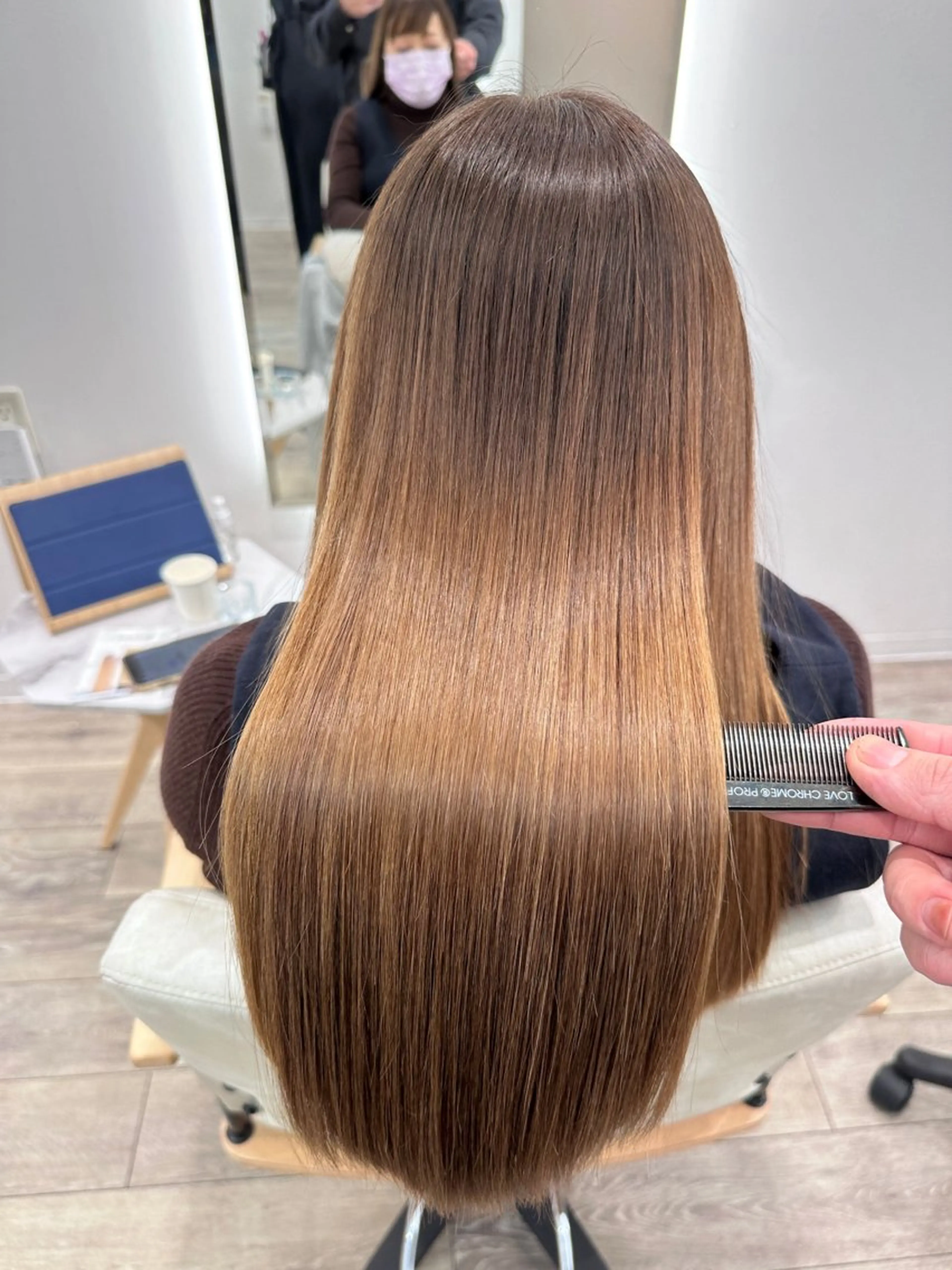 ロング 山崎結菜 🫧透明感カラーのヘアスタイル