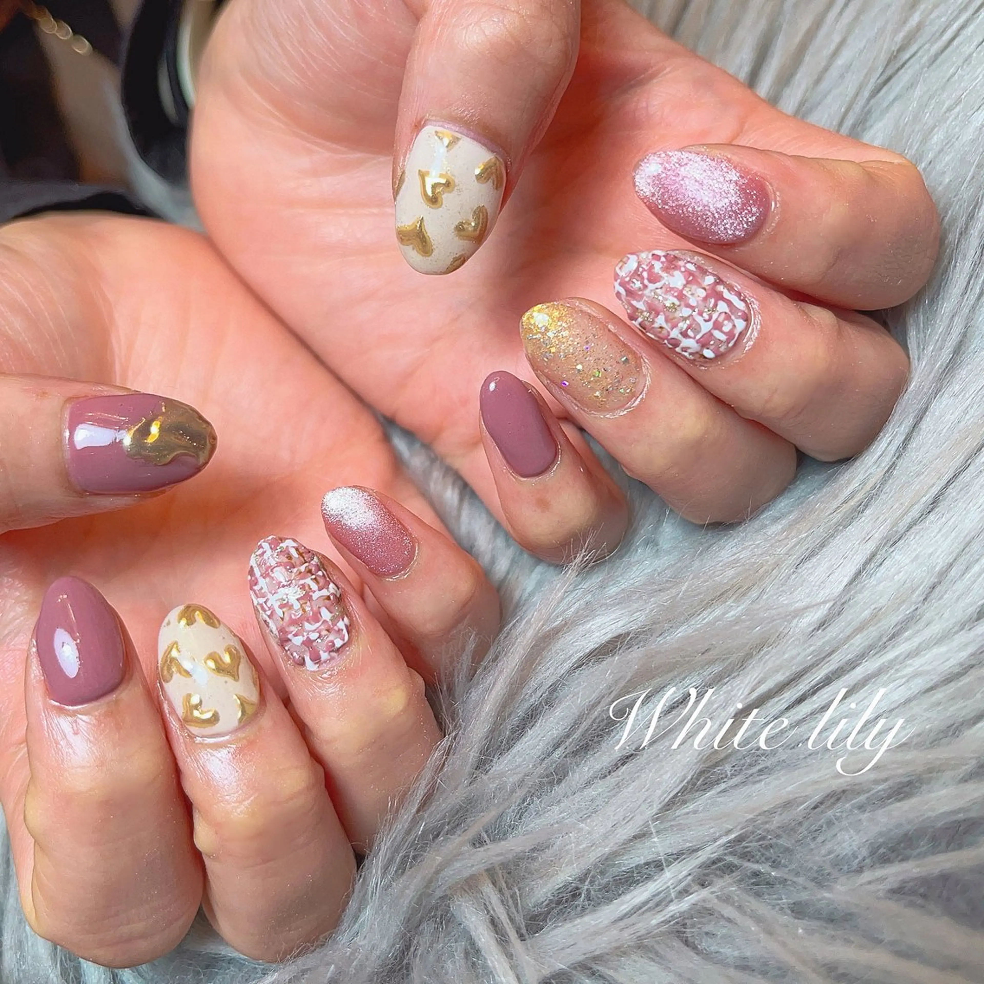 ネイル ハンドネイル White lily所属・牧田 雅世のネイルデザイン