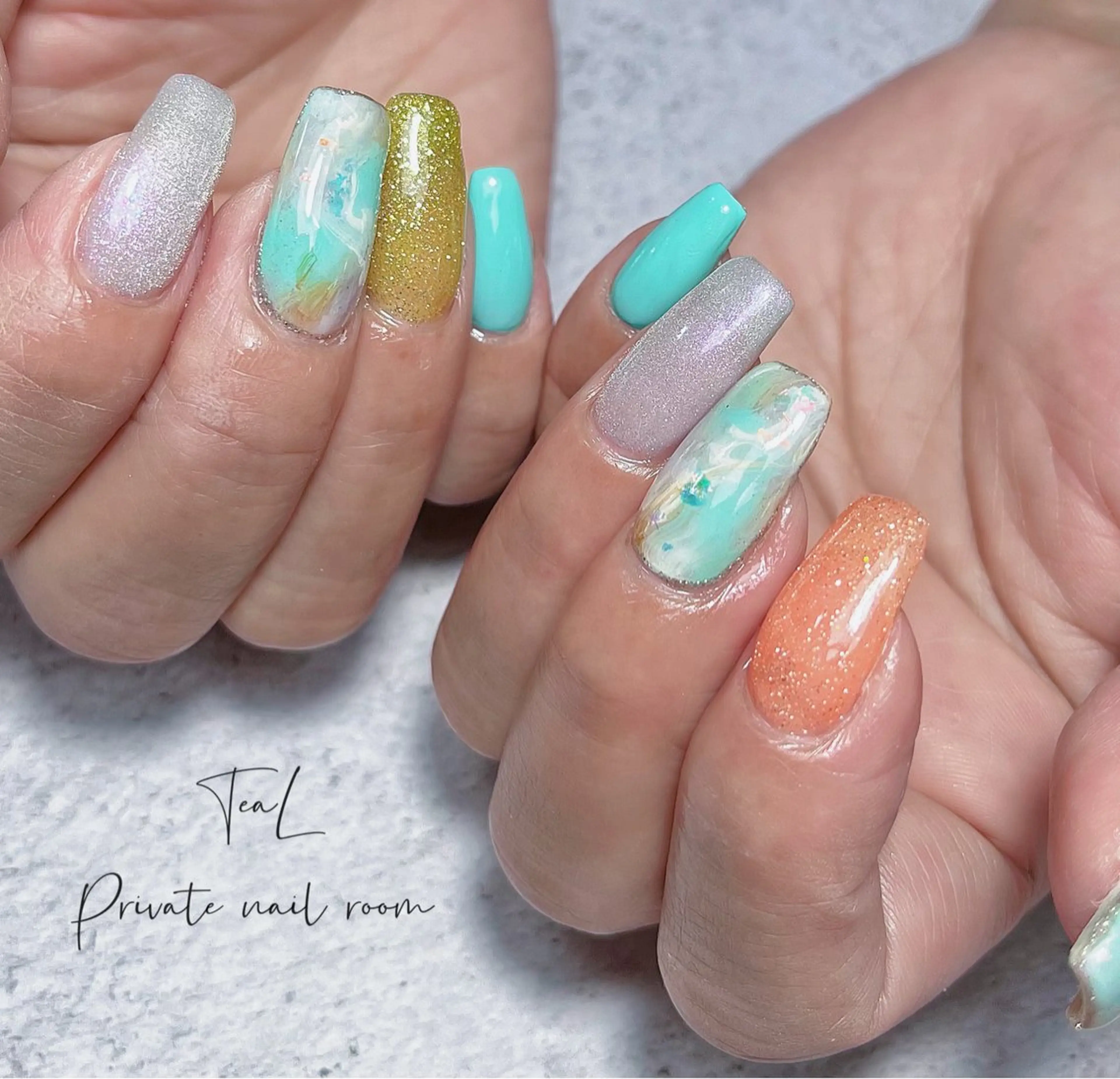 ネイル ハンドネイル TeaL nailのネイルデザイン