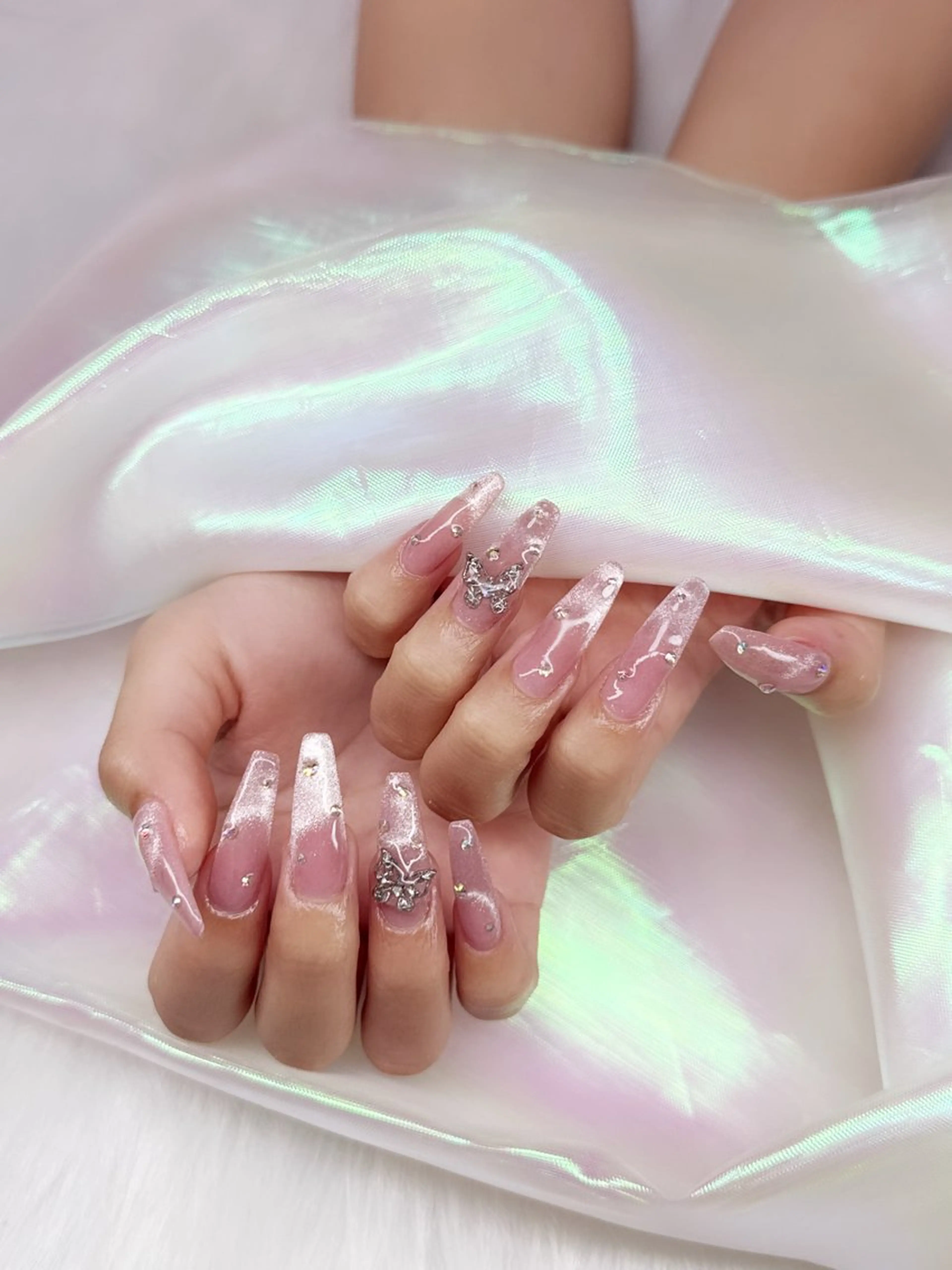 ネイル 韓国ネイル ロングネイル ハンドネイル Nail Land Pilinaのネイルデザイン