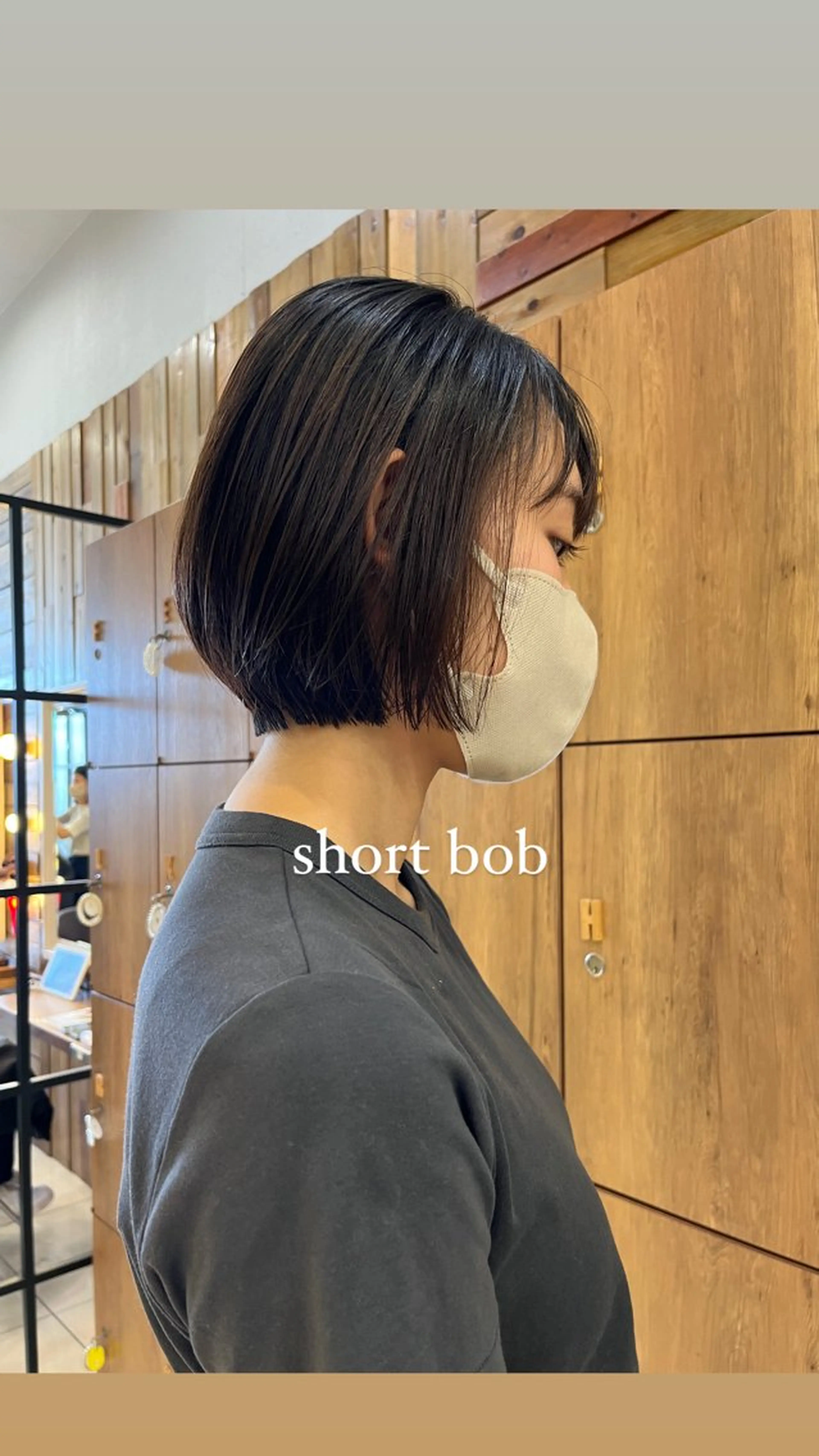ショート カット 黒田瀬奈/ボブ まろやかベージュのヘアスタイル