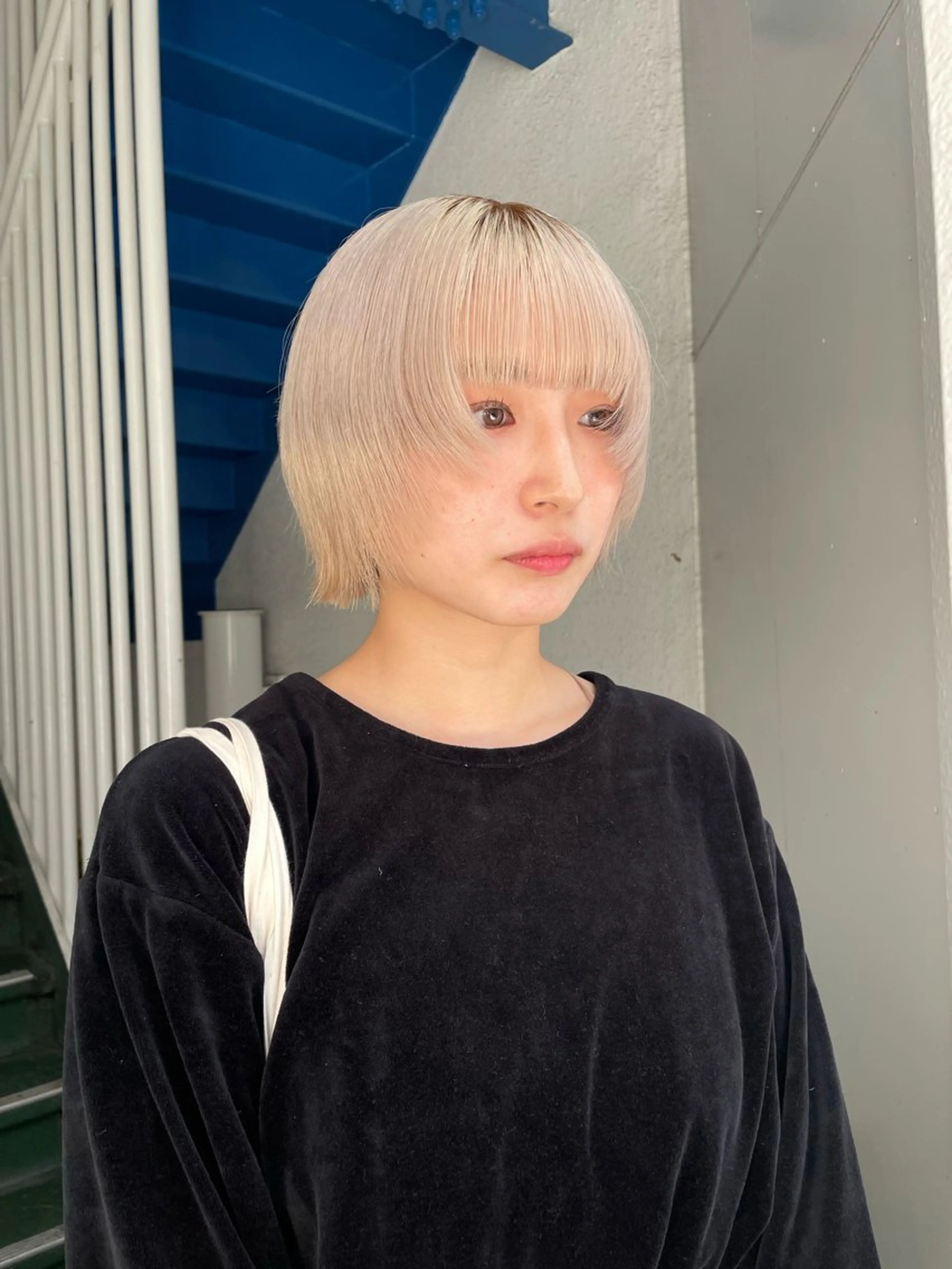 カラー ブロンド ヘアカラー トリートメント ハイトーン/レイヤー 🌸さくらのヘアスタイル