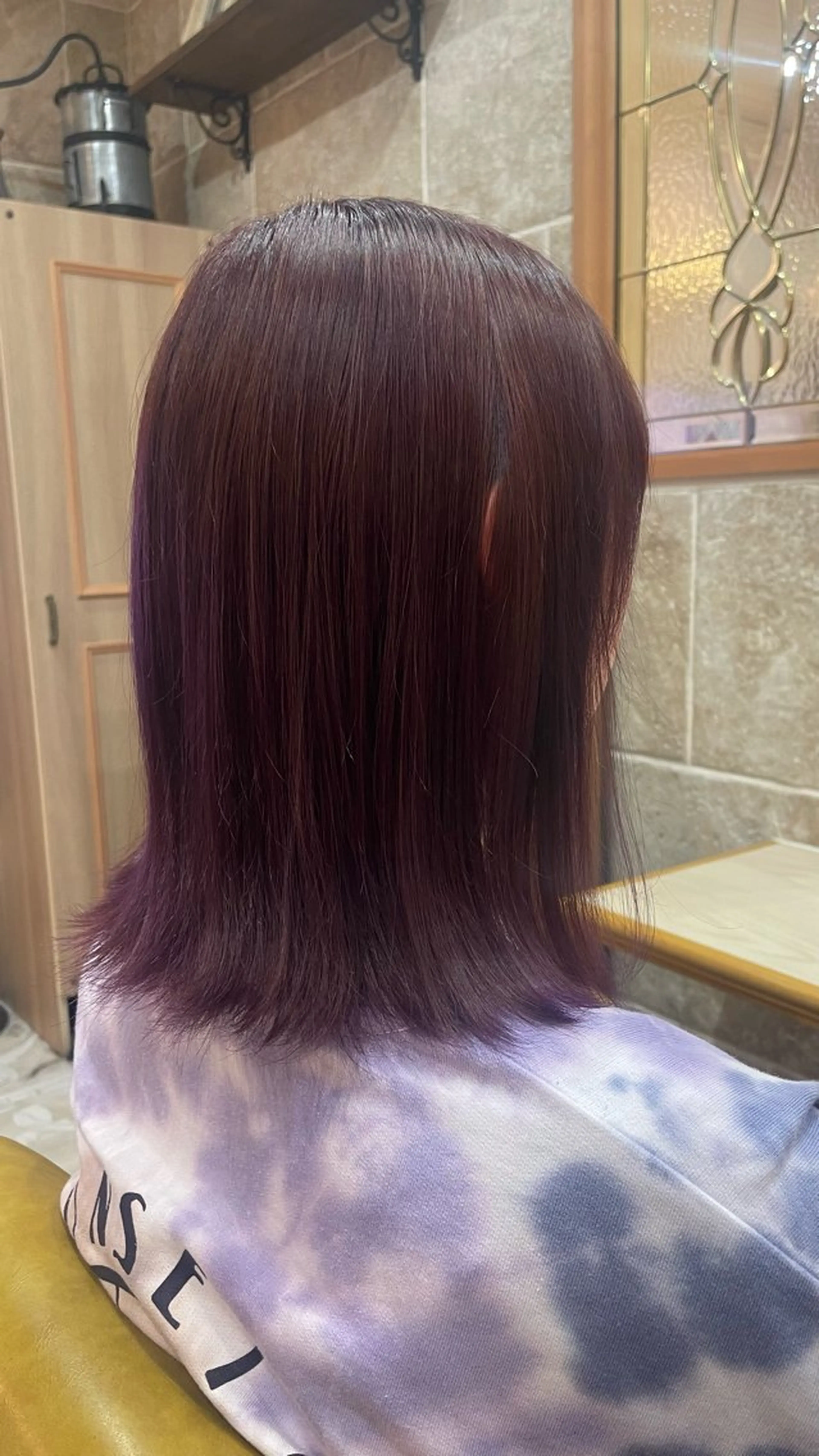ミディアム ピンクラベンダー 松田 唯叶のヘアスタイル